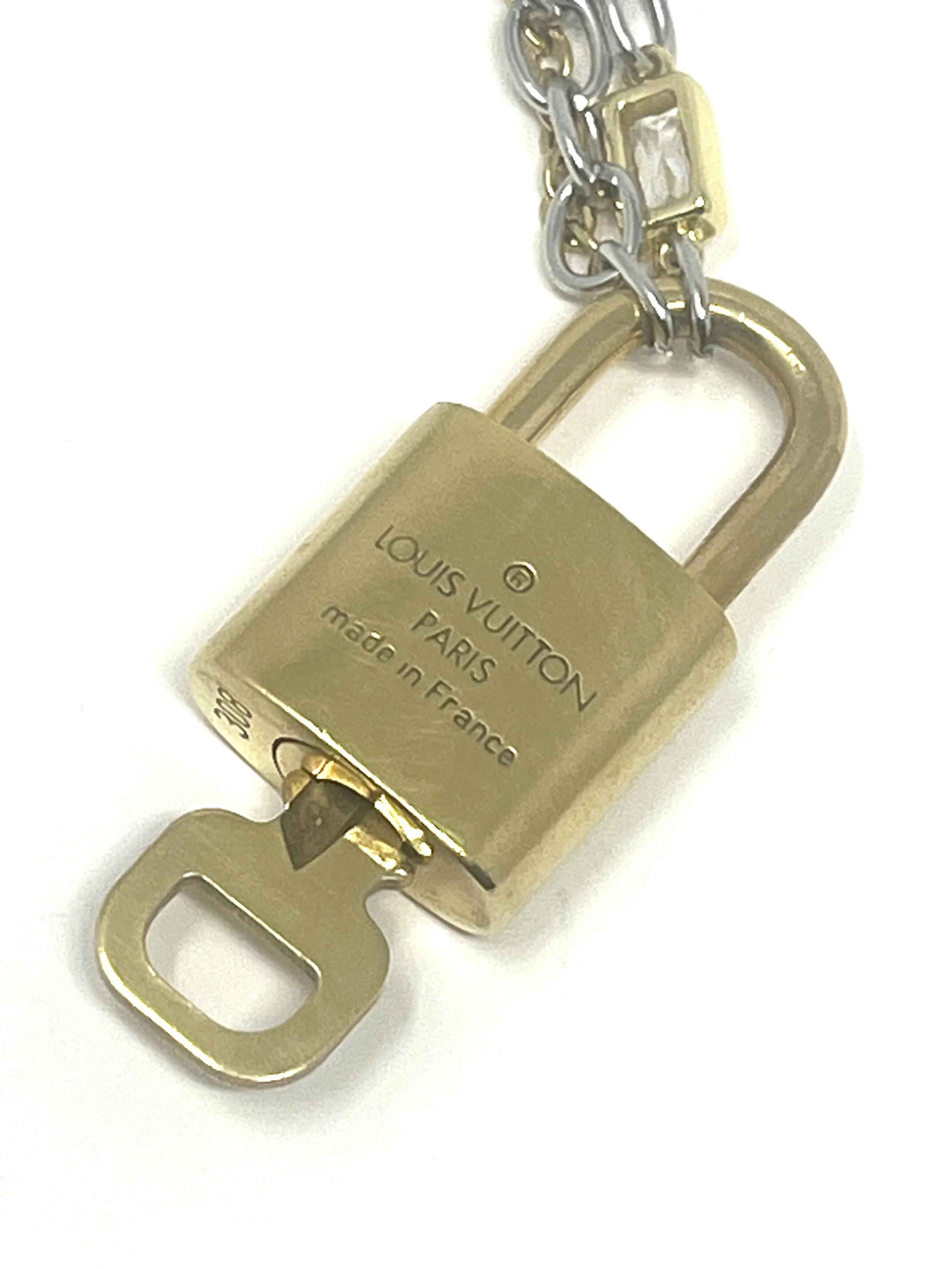 Repurposed LV Lock Necklace