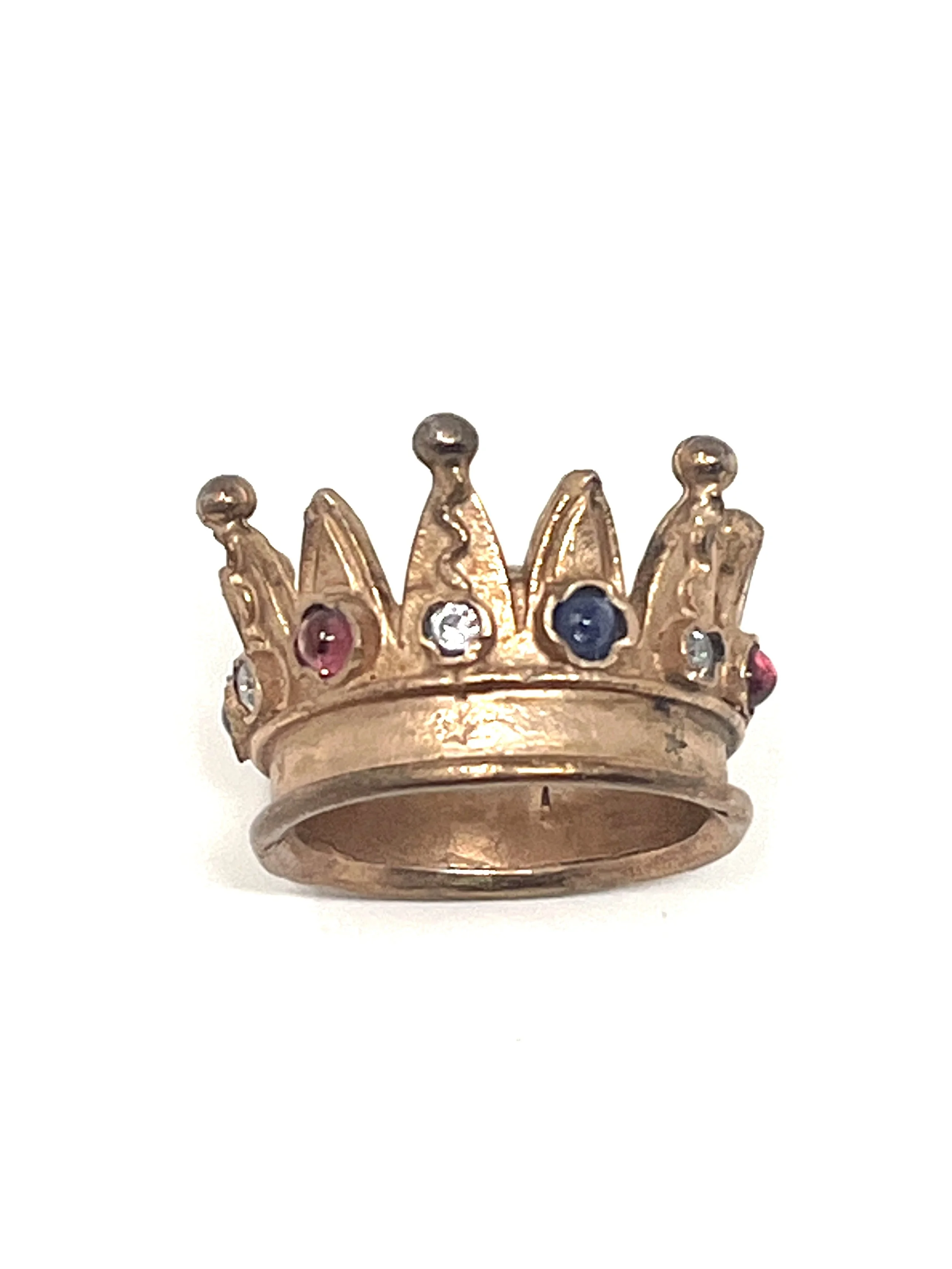 Vintage Alessandro Dari Rose Gold Crown Ring