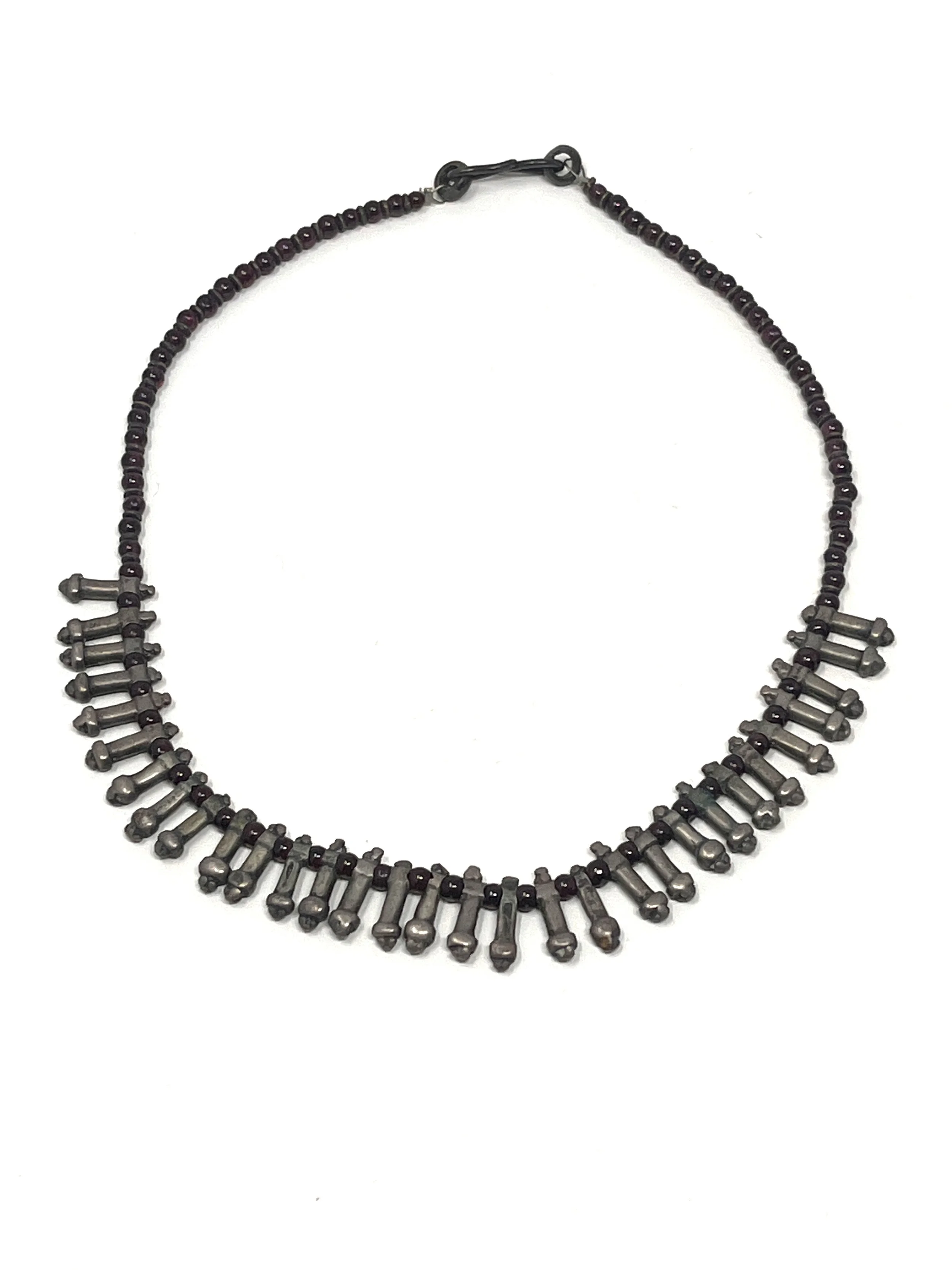 Vintage African Silver Fertility Necklace