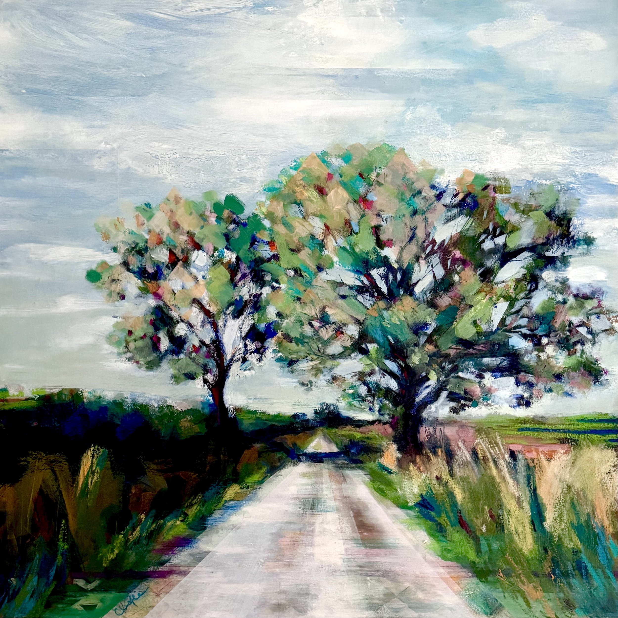 Two oaks on Mill Lane