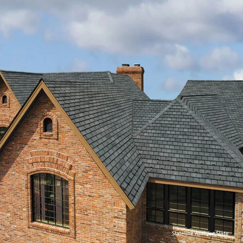 Slateline™Bold shadow lines and tapered cut-outs create the look of slate at a fraction of the cost.