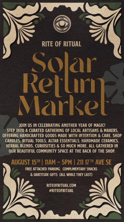 Rite of Ritual's Solar Return Artisan Market