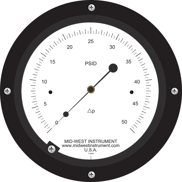 No Gauge Mid-west Differential Pressure Switch Range 0-15 PSID 