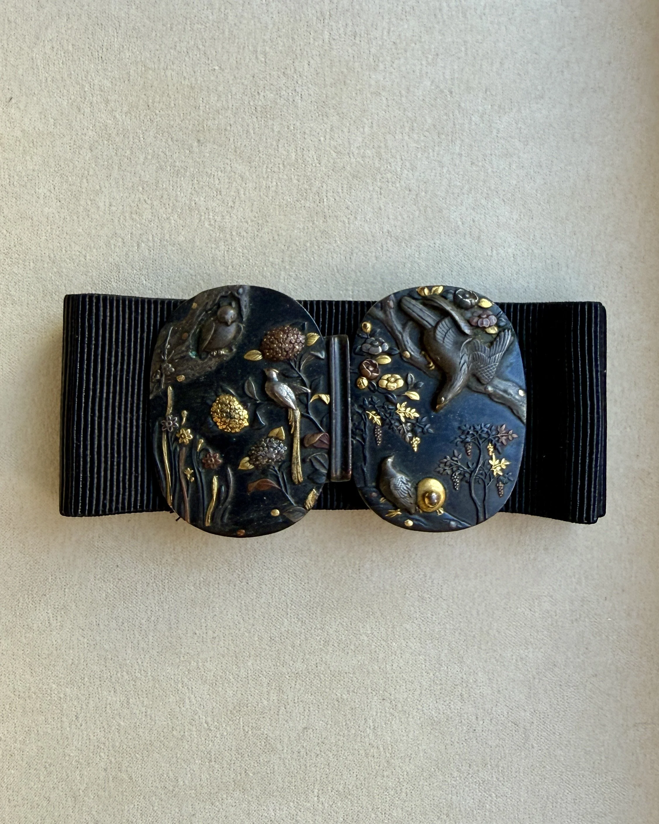 Shakudo belt buckle, circa 1890