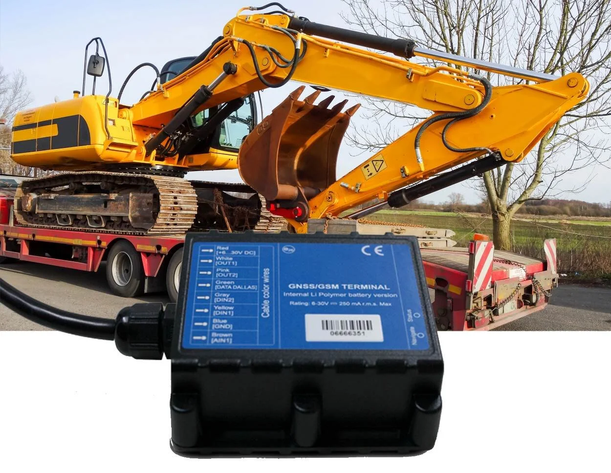 Robustes BaumaschinenOrtungsgerät für Bagger, Walzen,