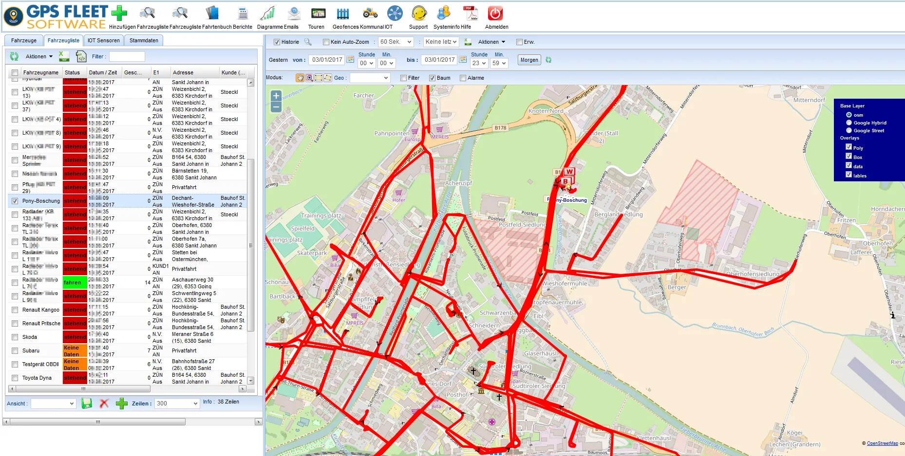 GPS Räumspur im Winterdienst