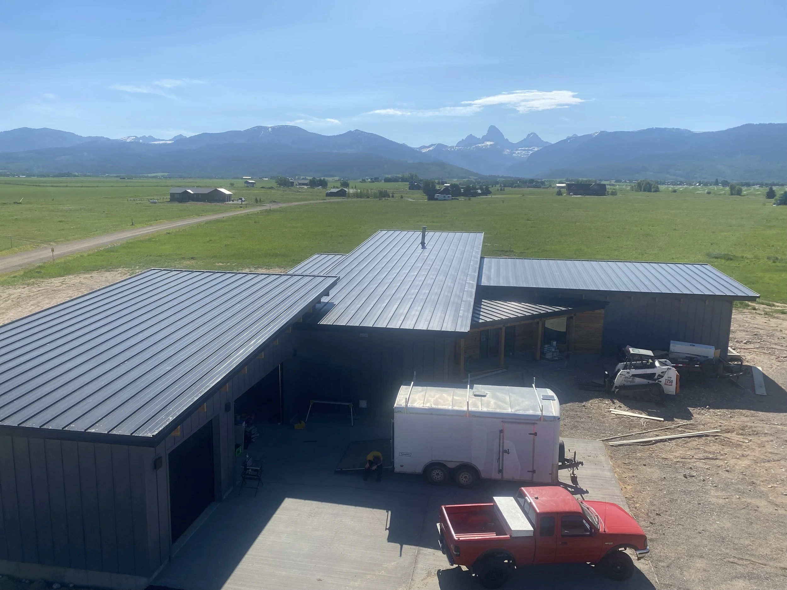Custom home overlooking the Grand Tetons in Driggs, Idaho.