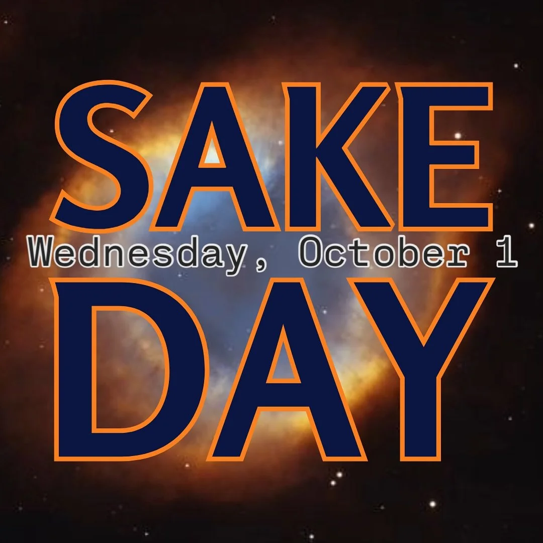 Happy Nihonshu no Hi! October 1st is Sake Day because it&rsquo;s the traditional start of the sake brewing season. We have glycol and brew year round, but we&rsquo;re not missing a sake holiday!! 

Join us in the taproom on Wednesday. We will have wa