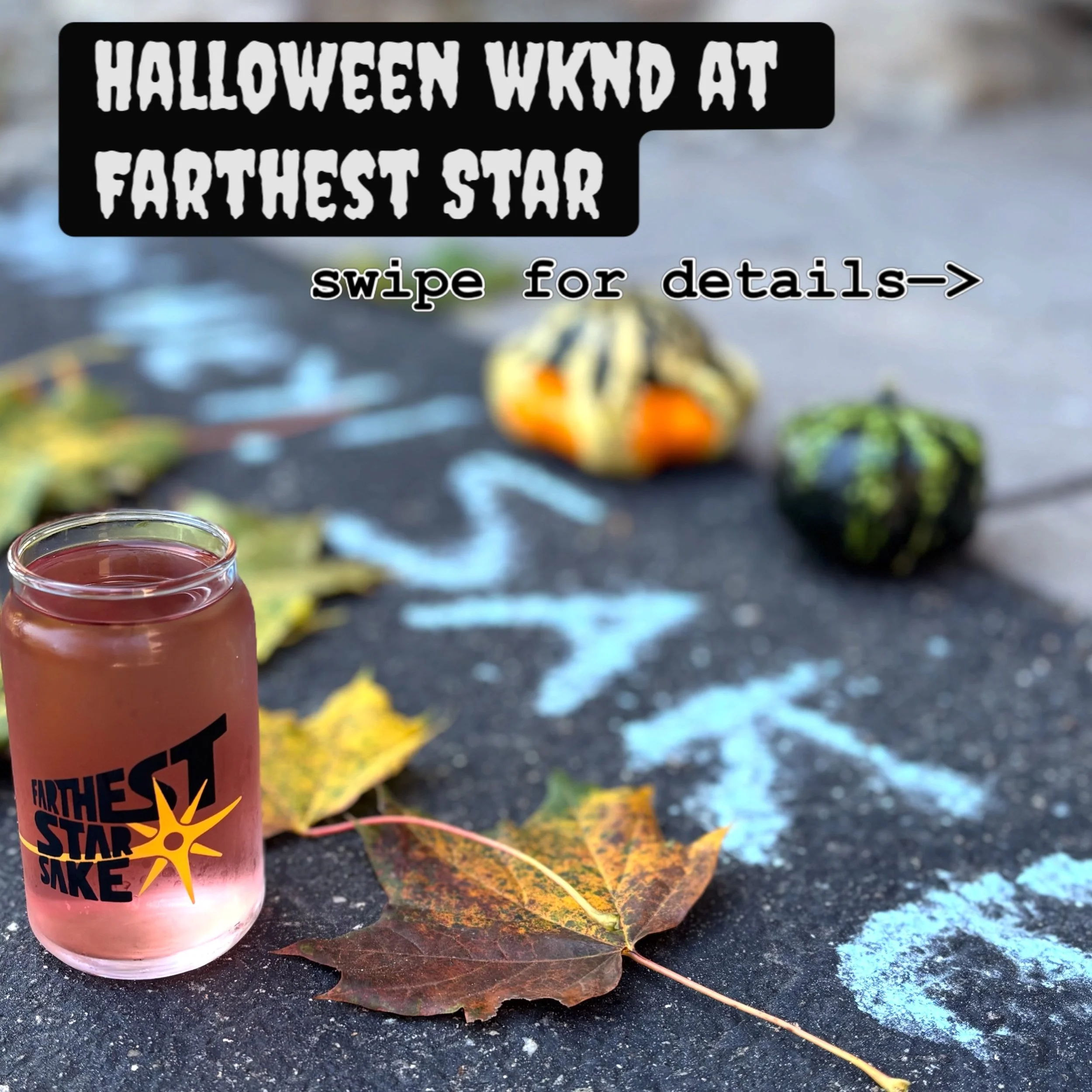 Don&rsquo;t be scared! We have a different schedule for Halloween, but still plenty of opportunities for sake. 

Friday 10/30 we&rsquo;ll be open at 5 with a new infused sake. Young Frankenstein on screen ~8PM with plenty of popcorn available. 

Hall