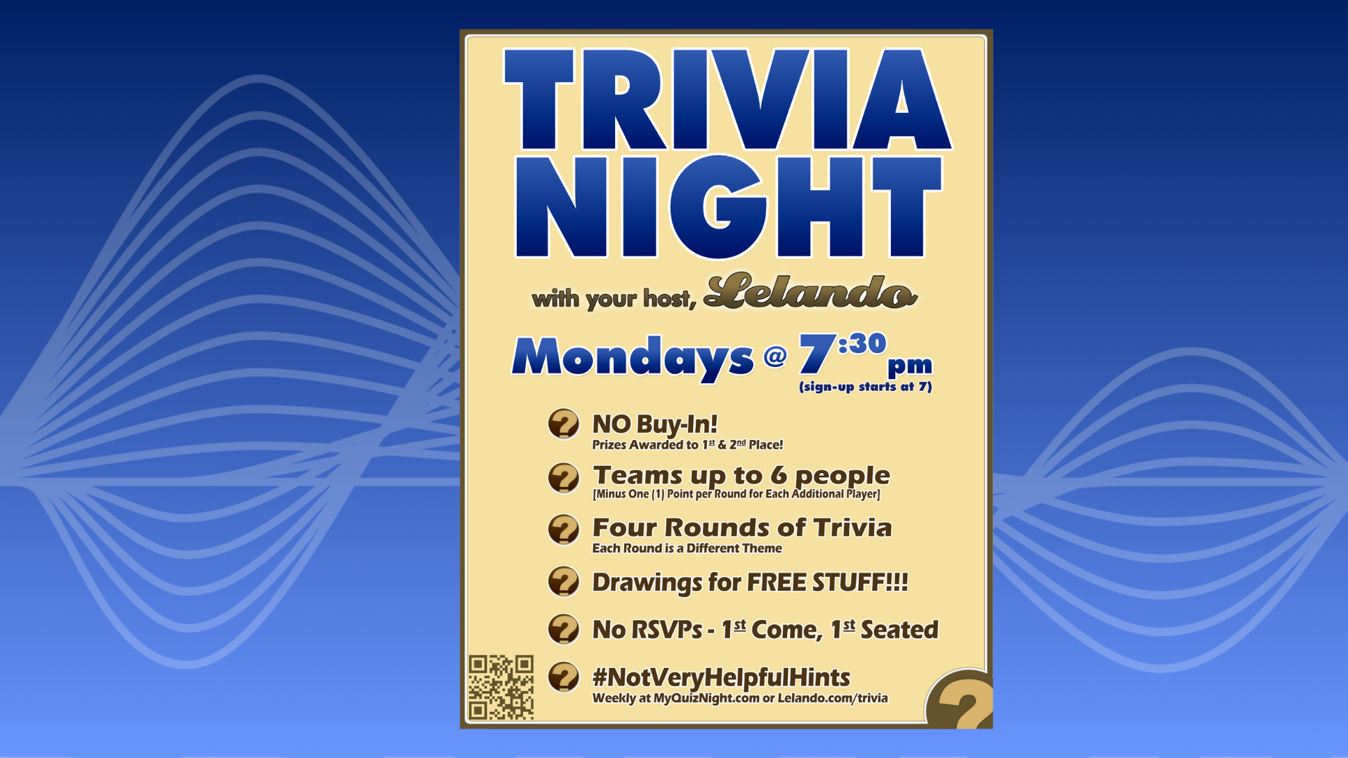 Monday Night Trivia with Lelando