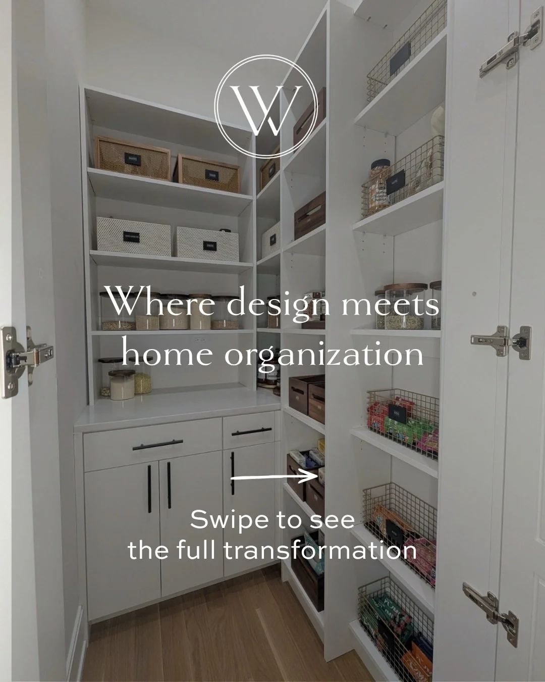 This is what happens when design meets function 🤍

Swipe to see the full before &amp; after &mdash; then ask yourself why you&rsquo;ve been putting yours off.

📩 Click the link in bio. Let&rsquo;s talk.

#wellnestorganizing #chicagoorganizer #homeo
