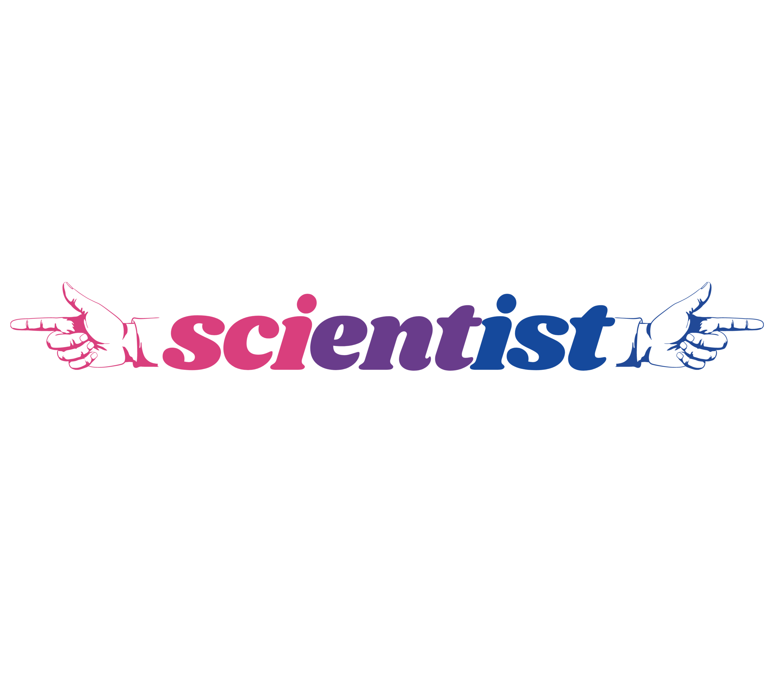scientist (colorful, fingerguns)