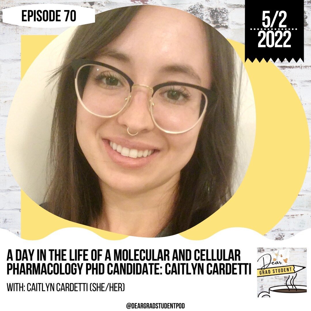 ✨EPISODE 70 is LIVE, MONDAY 5/2✨⁠
⁠
I&rsquo;m joined by Molecular and Cellular Pharmacology PhD Candidate Caitlyn Cardetti (Twitter: @CaitlynCardetti) to chat about being a 5th (&amp; final) year PhD candidate studying mitochondrial RNA processing.⁠
