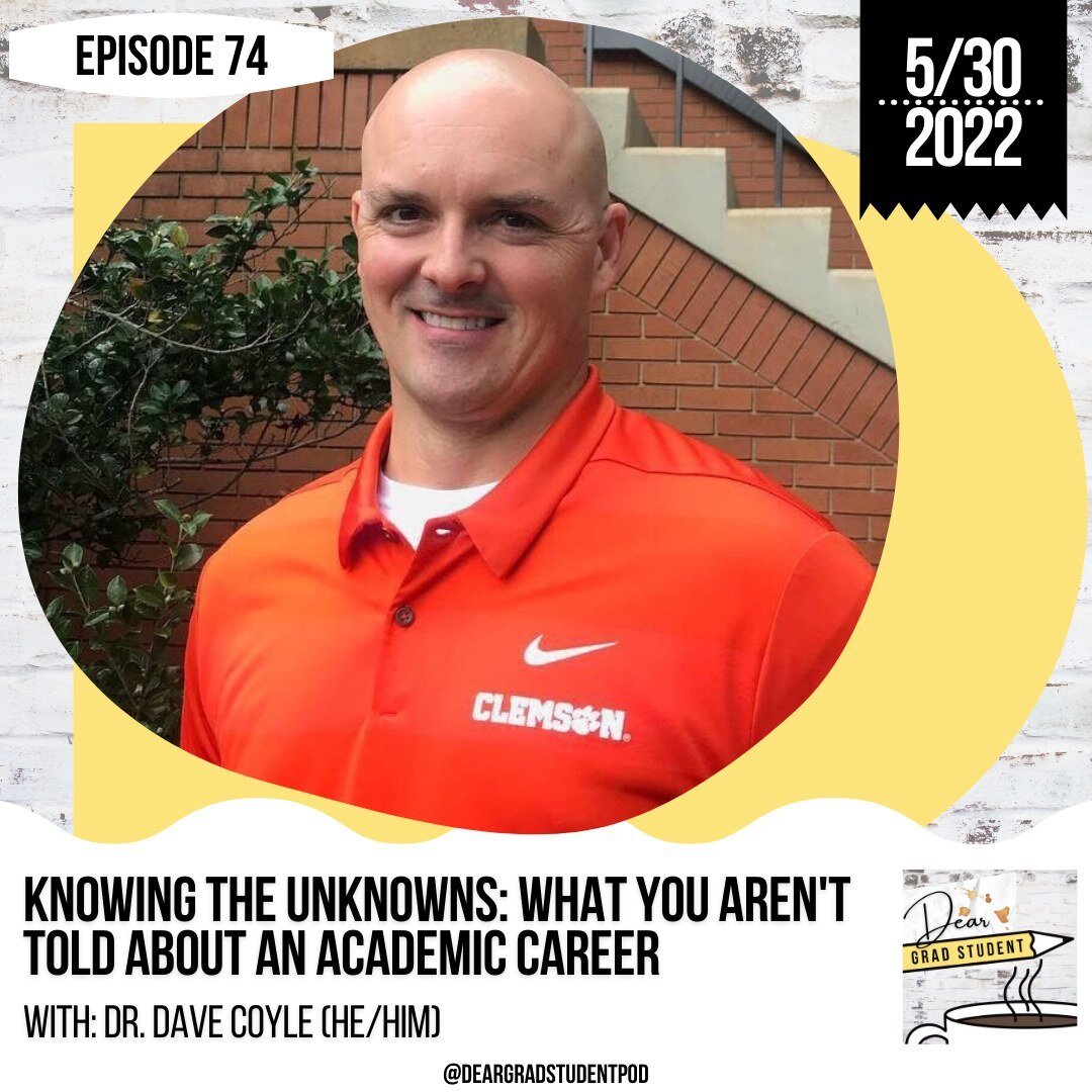 ✨EPISODE 74 is LIVE, MONDAY 5/30✨⁠
⁠
I&rsquo;m joined by Assistant Professor Dr. Dave Coyle (@DrDaveCoyle) to chat about knowing the unknowns: what you AREN'T told about an academic career.⁠
⁠
What to look forward to:⁠
⁠
✨Dave's journey to an academi