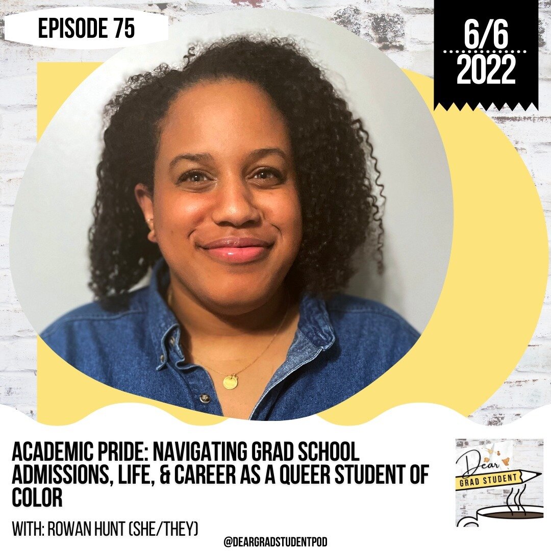 ✨EPISODE 75 is LIVE, MONDAY 6/6✨⁠
⁠
I&rsquo;m joined by 3rd year PhD student Rowan Hunt (Twitter: @rowanahunt) to chat about academic PRIDE: navigating grad school admissions, life, &amp; career as a queer student of color.⁠
⁠
What to look forward to