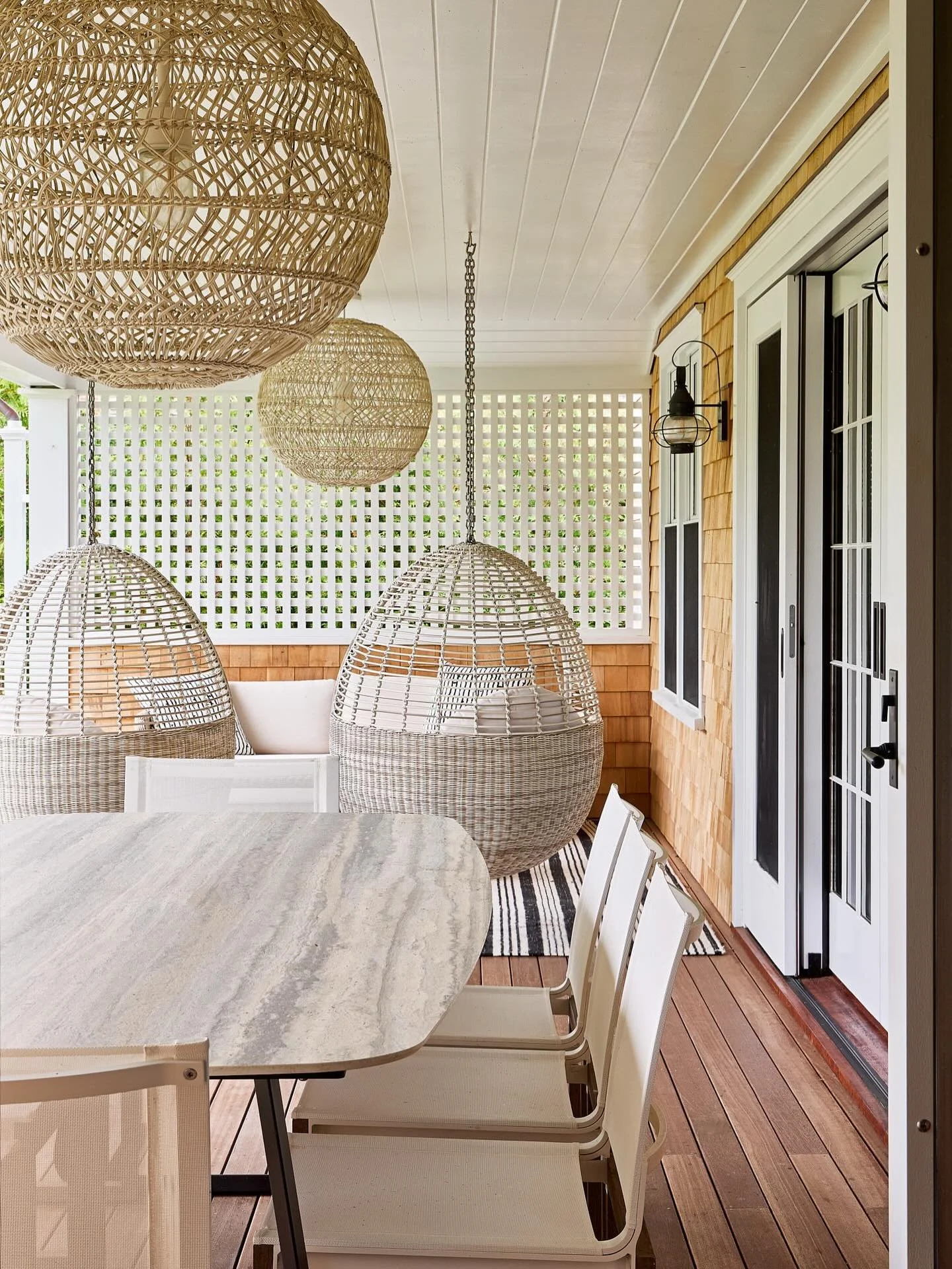 Dreaming of this while it&rsquo;s just beginning to warm up outside. The pendants, the hanging chairs, the cedar shingles catching the afternoon light. Nantucket in summer feels a world away right now, but it&rsquo;s coming.

📷 @mkisiday 

#bostonin