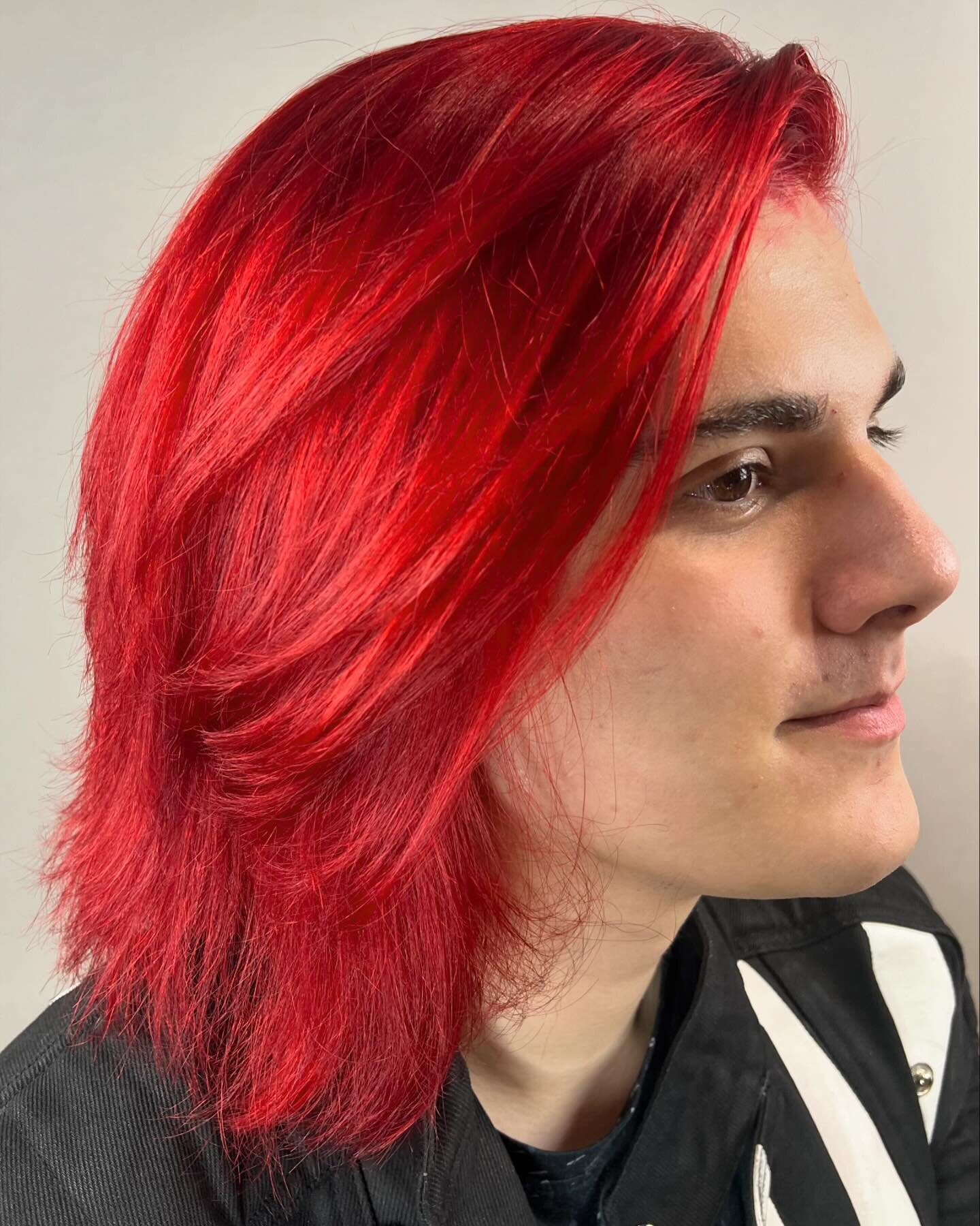 This client was ready to take the plunge and go for an all over vivid red color! I love when clients are looking for a big change, and vivid colors like these are so fun 😍

#baltimorehairstylist #linthicumhairstylist #vividsalonlinthicum #wemakeitvi