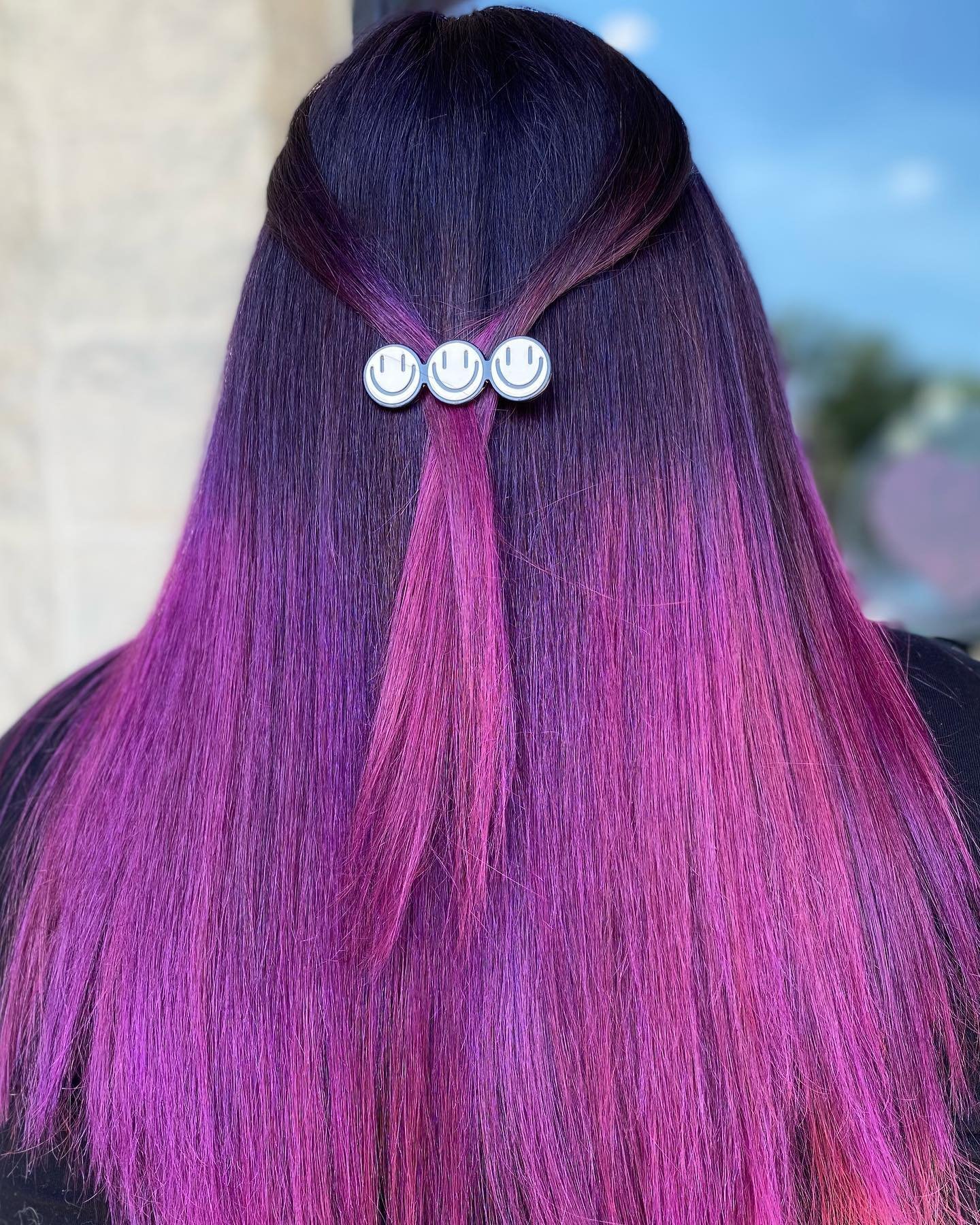 From purple dreams to pink perfection, let your hair tell a vibrant story 💜💖