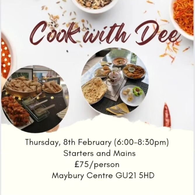 Menu this week! 
* Spaces still available for this Thursday 'Cook with Dee' session...6:00-8:00pm🙏

Please order in time for us to provide you the best Currytastic experience 😍😍