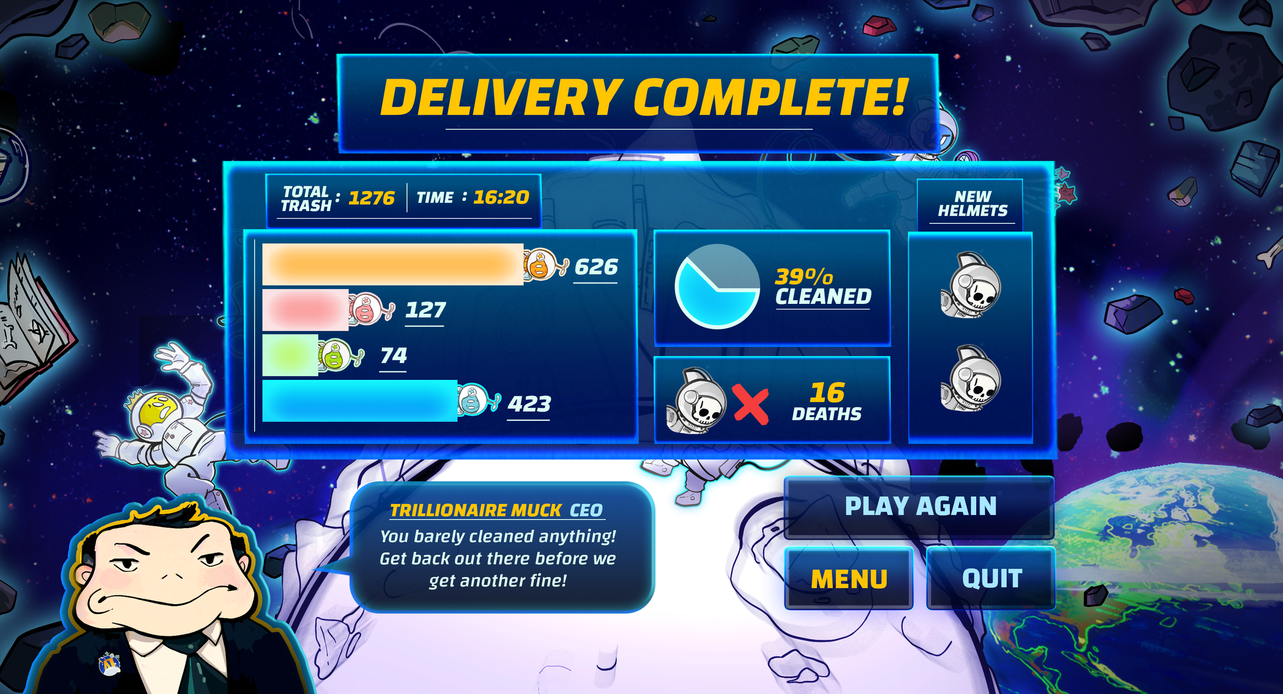 End Screen Mockup
