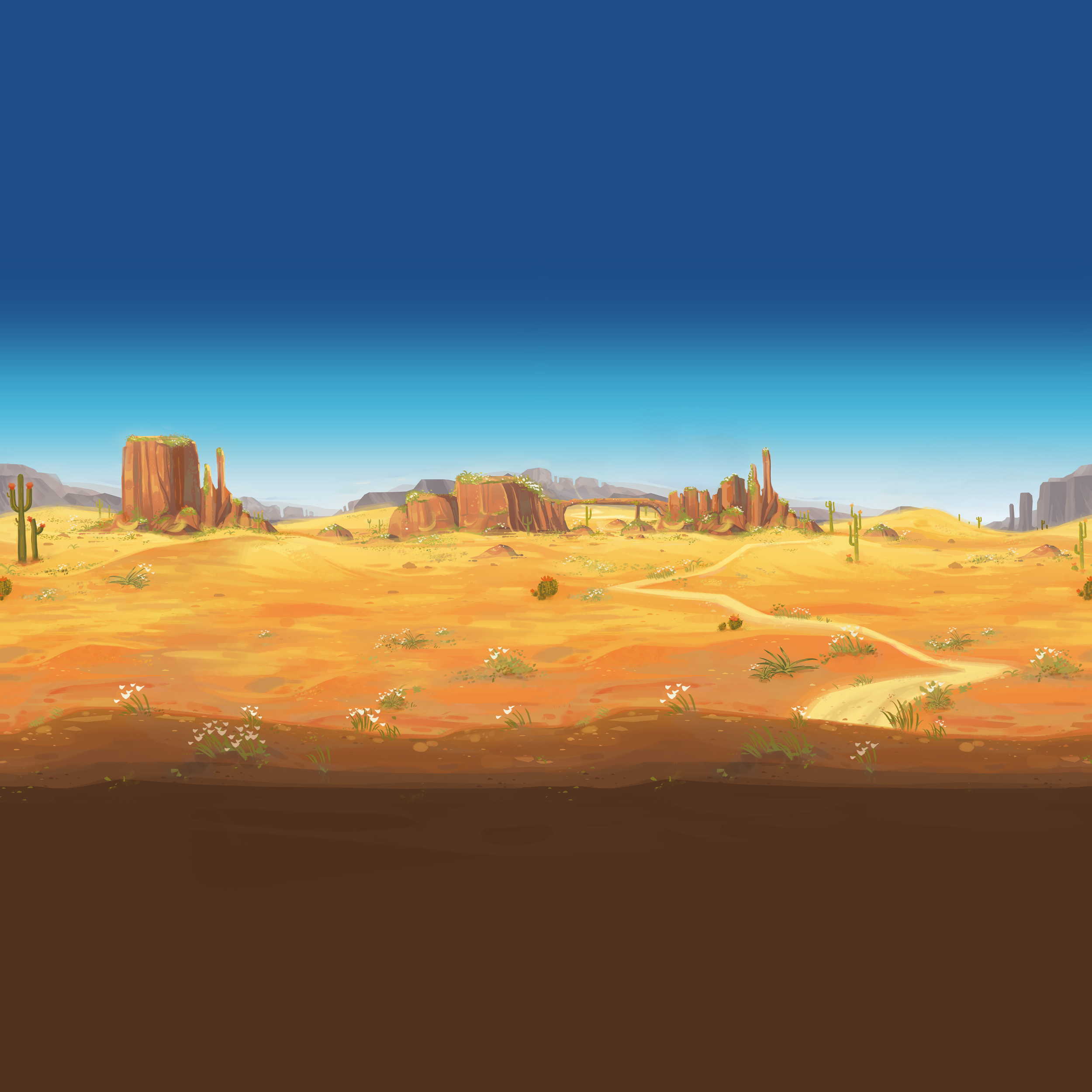 Hand-painted skybox texture