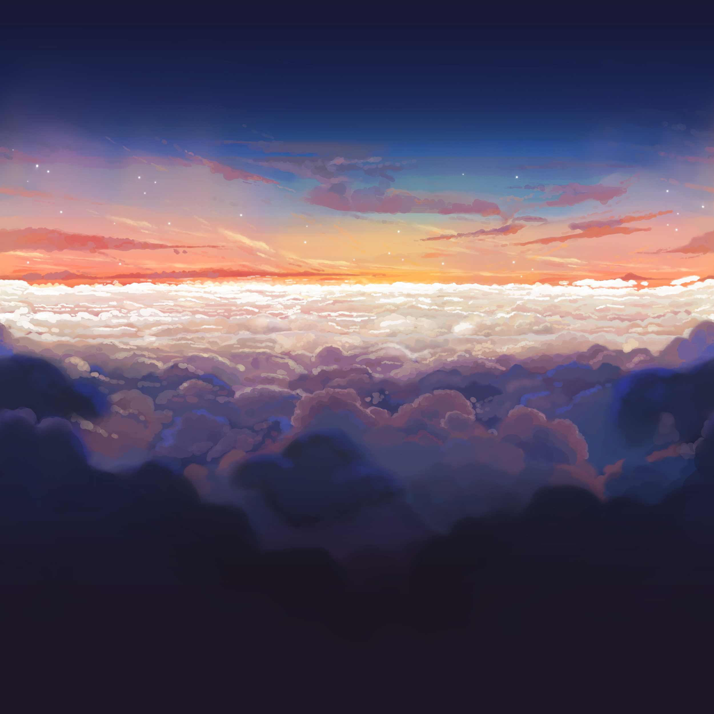 Hand-painted skybox texture