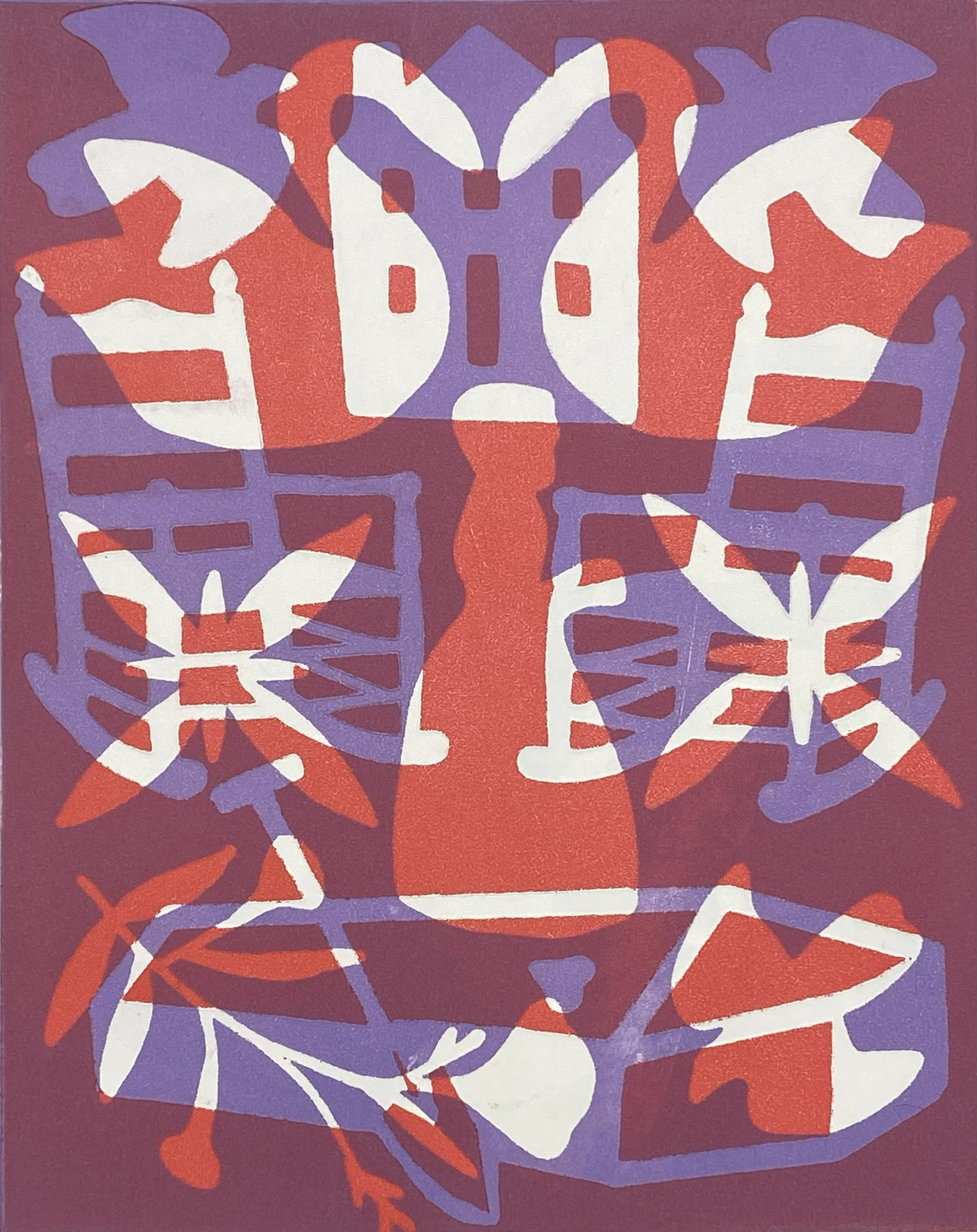 Small Communal Rye II, stencil monoprint, 14" x 11", 2022