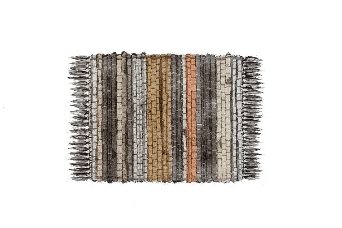 Doormat II, etching with chine colle, 22" x 30", 2011