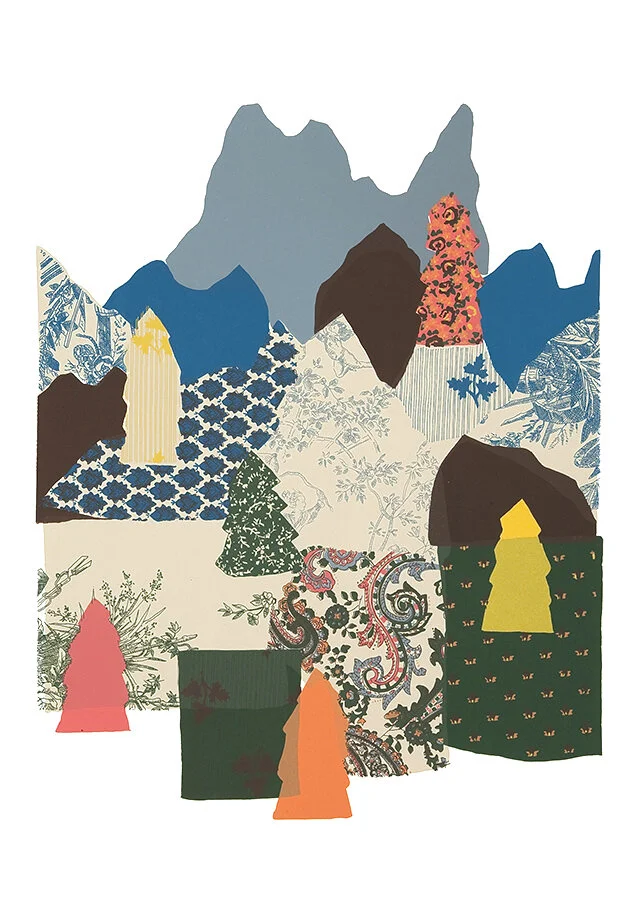 Patchwork Landscape, 22” x 30”, screen print, 2011