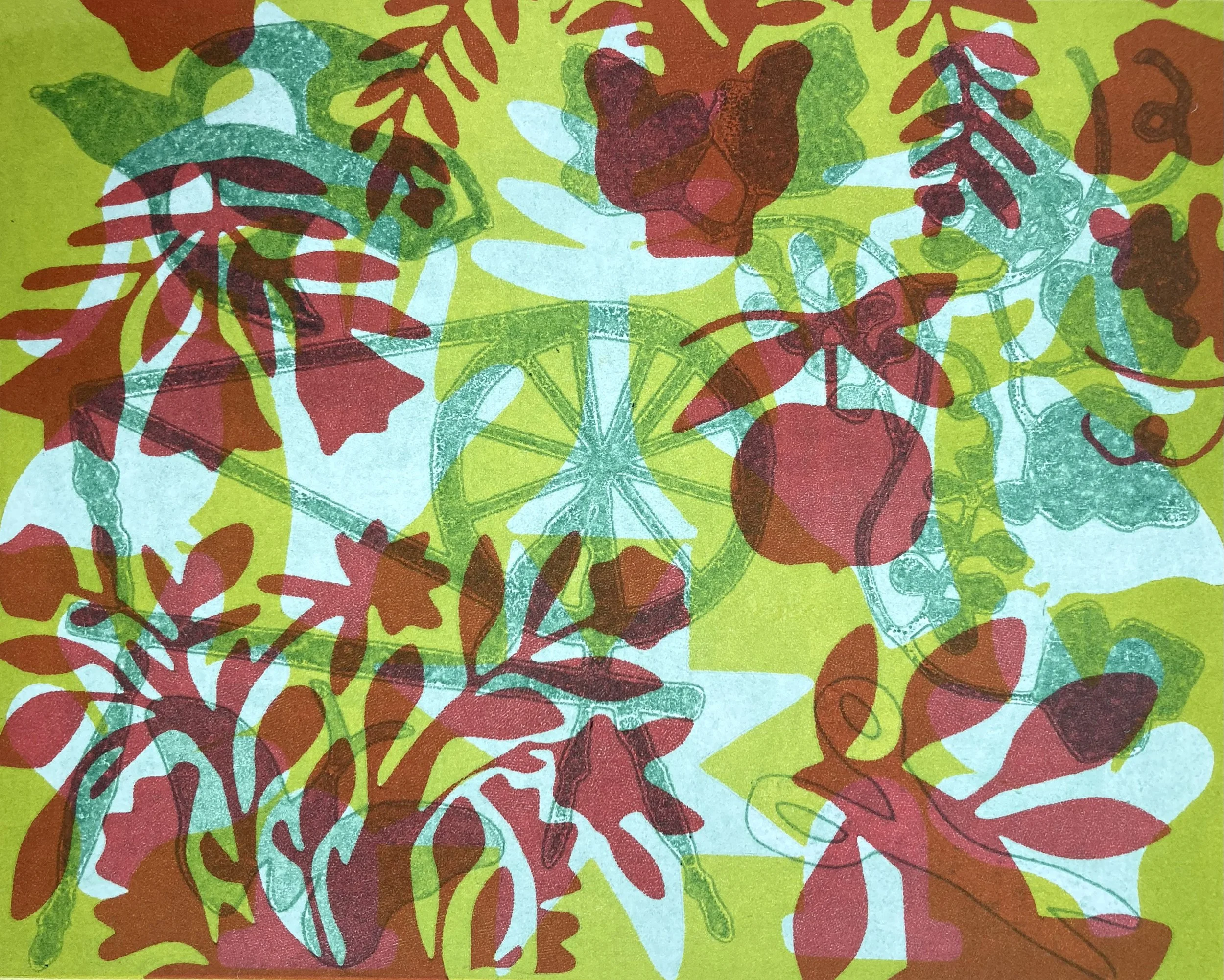 Small Heirloom V, stencil monoprint, 11" x 14", 2022