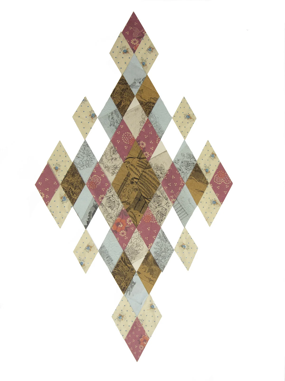 Come Sleep, O Sleep, The Certain Knot of Peace, 22” x 30”, collaged etchings and digital prints on kozo, 2016