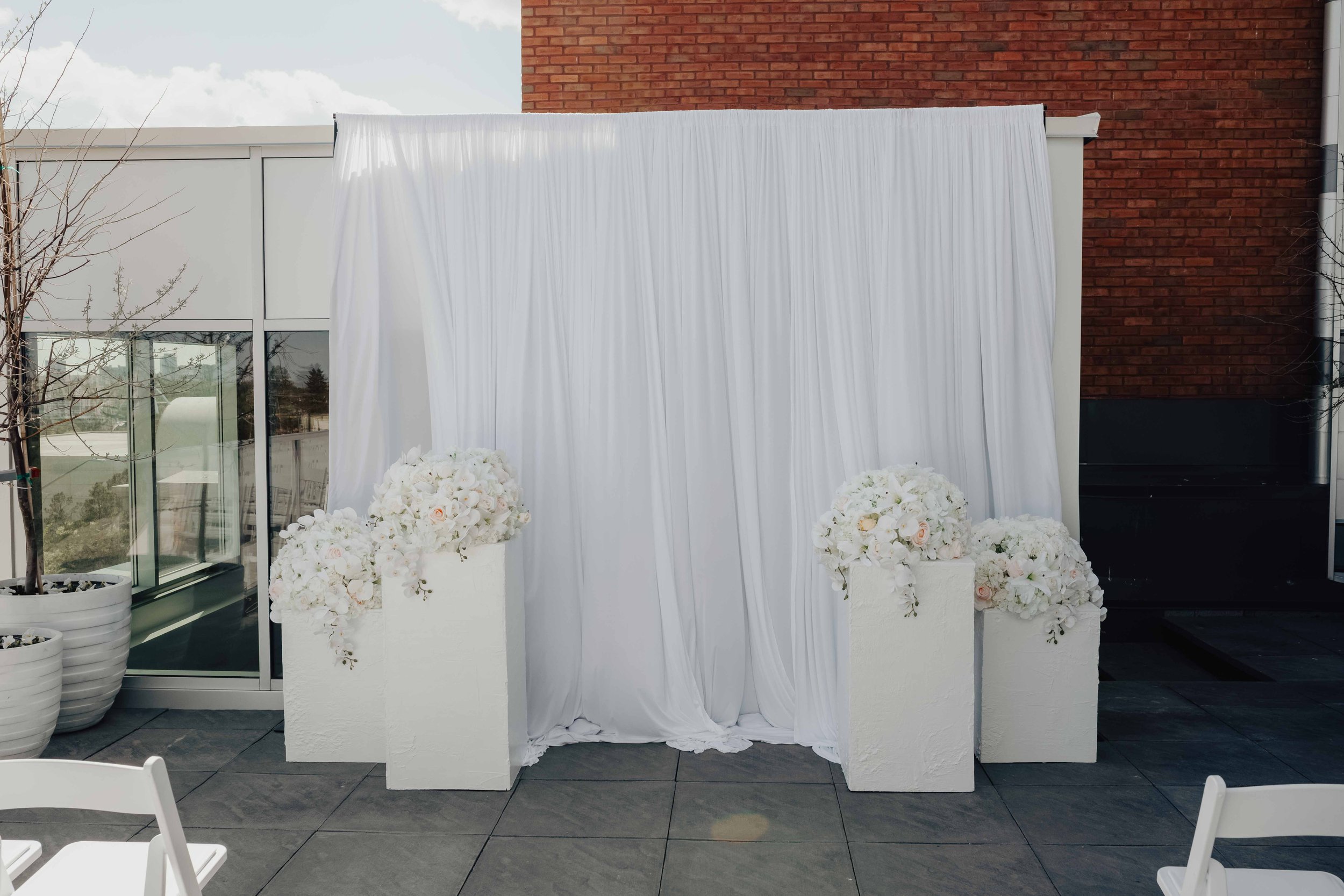 White Drape Backdrop