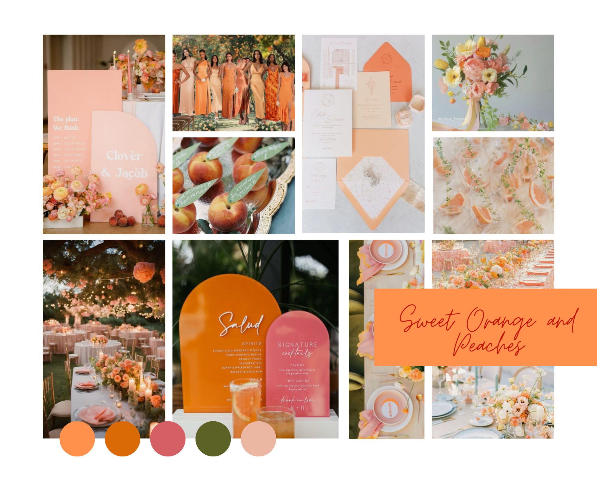 Sunset Orange and Peaches Moodboard
