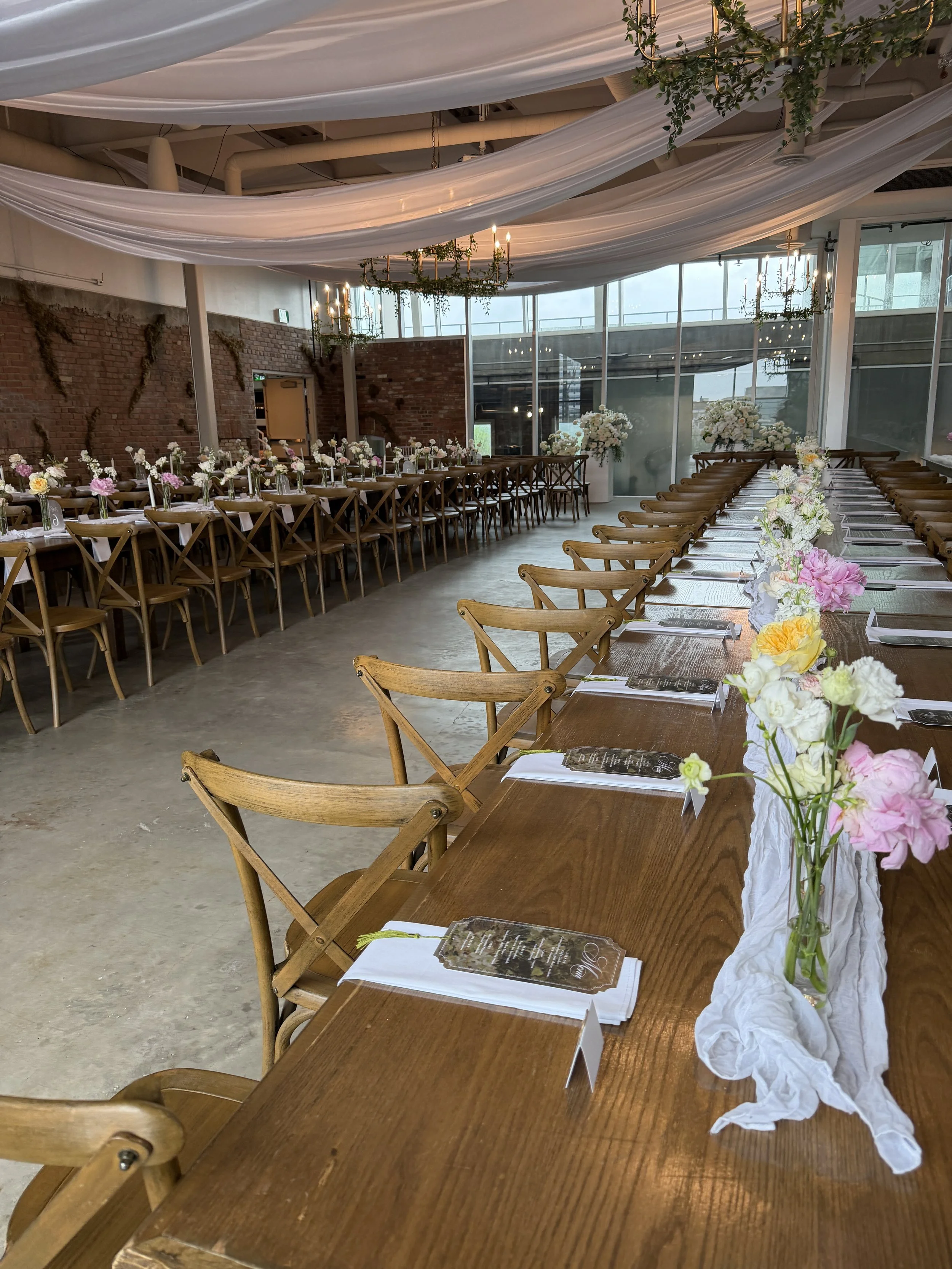 White Cheesecloth table Runner
