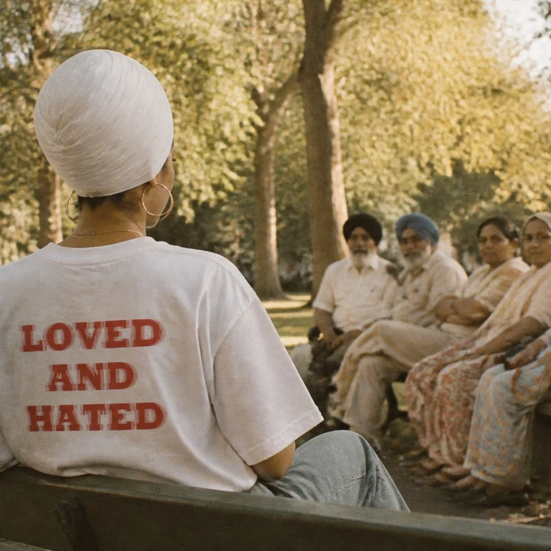 They&rsquo;ll talk either way. Might as well wear it. How many of you remember getting &ldquo;the look&rdquo; from the uncles and aunties? 
.
.
.
#dastaarclothing #streetwear #streetstyle #sikhstyle #diasporafashion