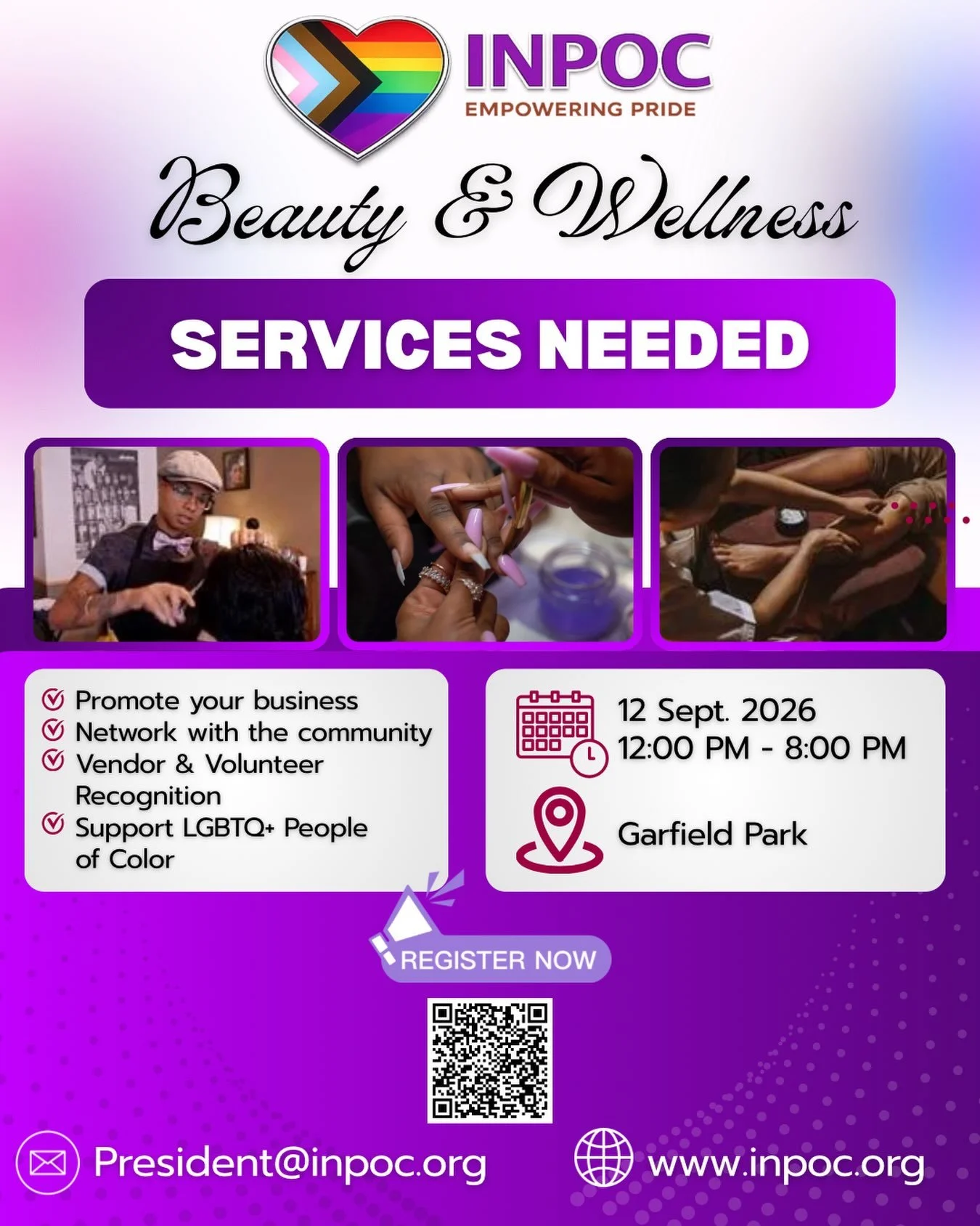 ✨ Calling All Beauty &amp; Wellness Professionals! ✨

Are you a barber, hairstylist, nail technician, makeup artist, esthetician, massage therapist, wellness coach, or other beauty professional looking to connect with the community?

Join Indiana Pri