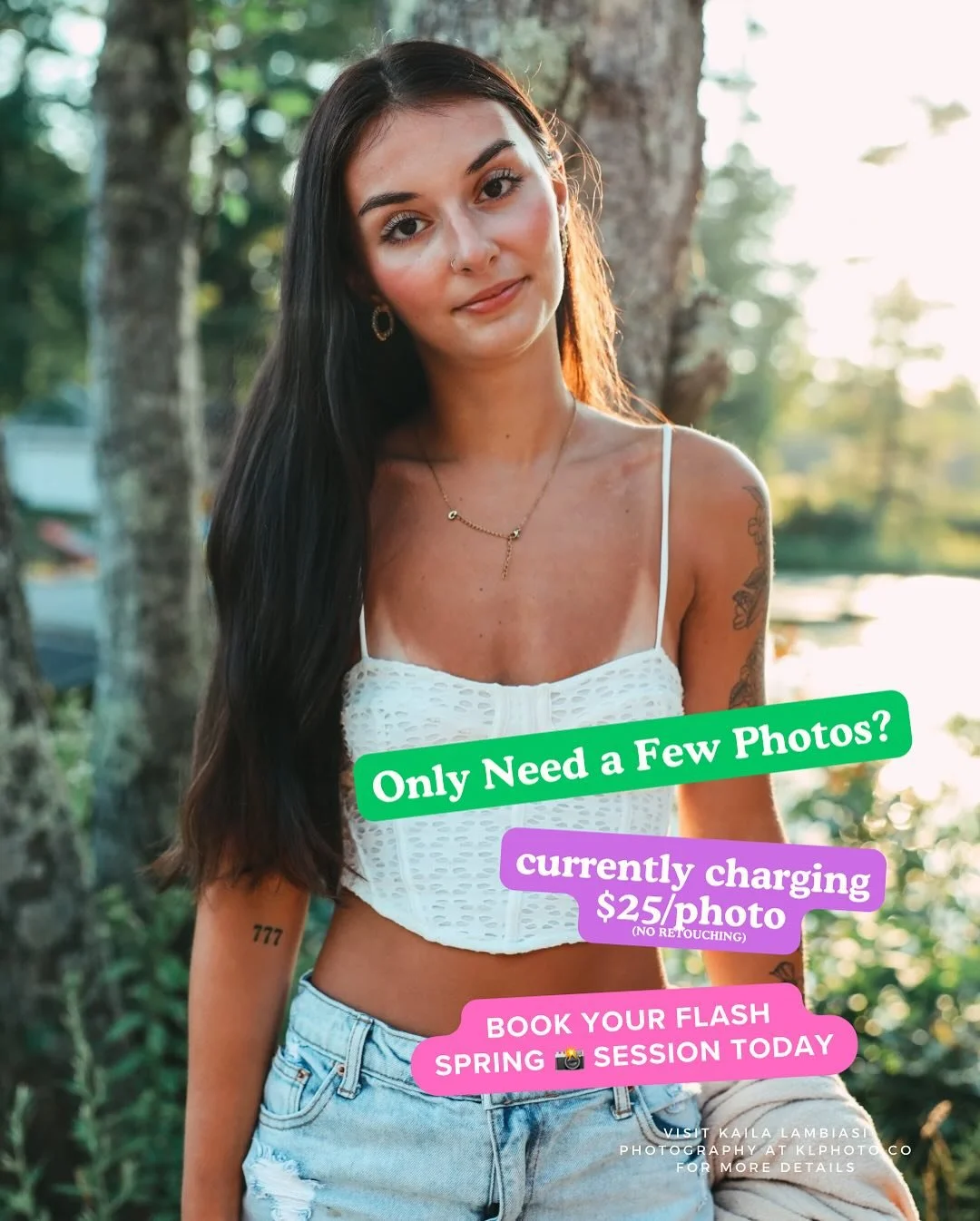 Looking for just a few, quick photos for your desired personal needs (or just for fun!) this Spring season? Fill out the session inquiry contact form on my website and mention the Spring Flash Photography Sale Sessions Deal/Offer &ndash; and be sure 