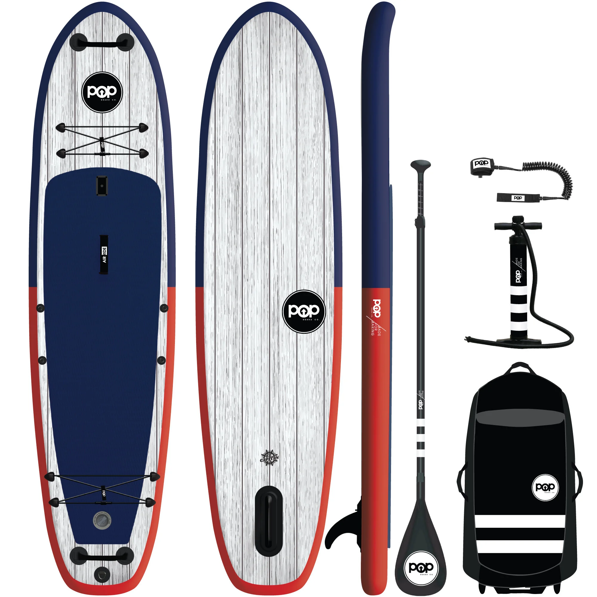 El Capitan Expedition Inflatable SUP Package (Blue/Red)