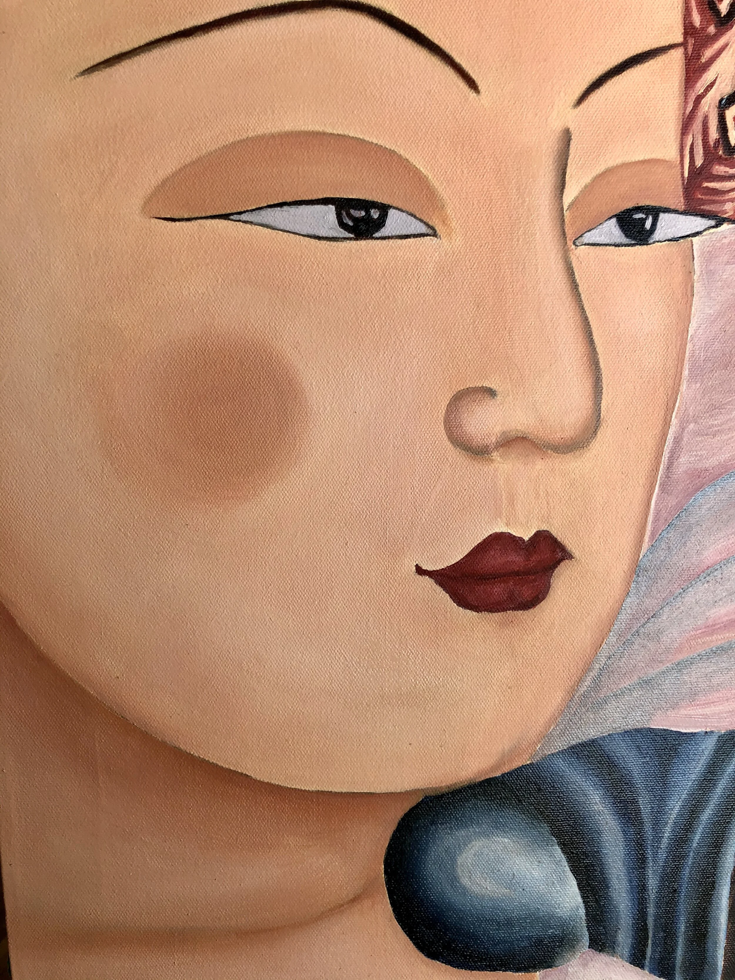 "Heritage", oil on Canvas, 30' X 30', 2020, by Yanli.Tang