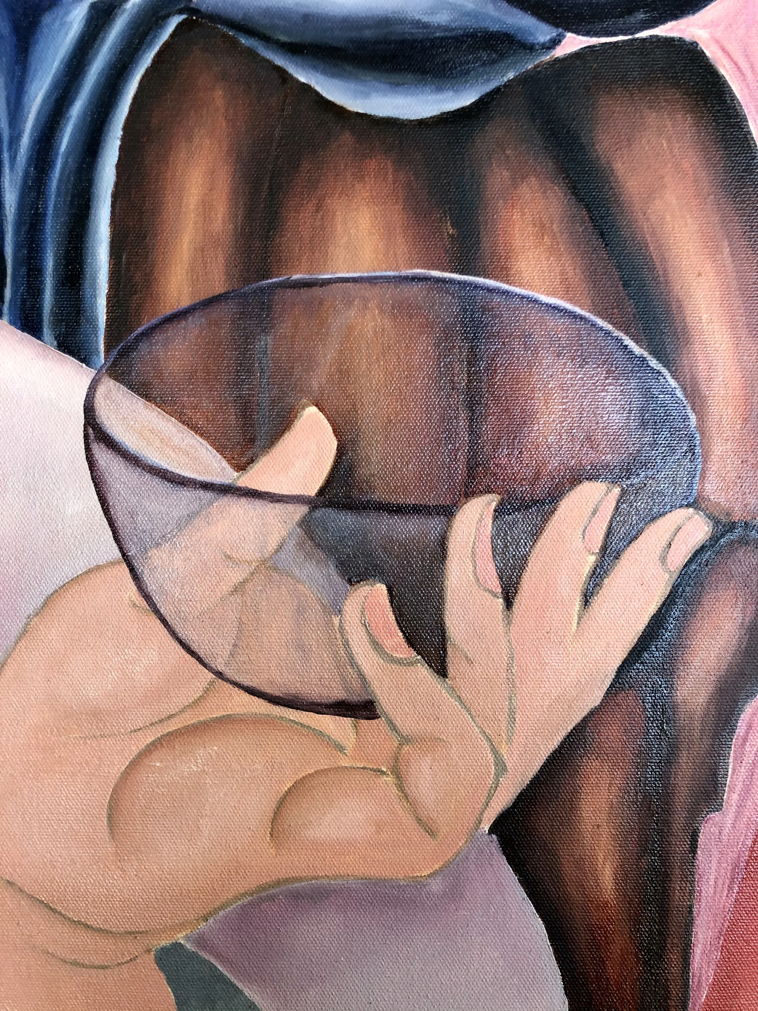 "Heritage", oil on Canvas, 30' X 30', 2020, by Yanli.Tang