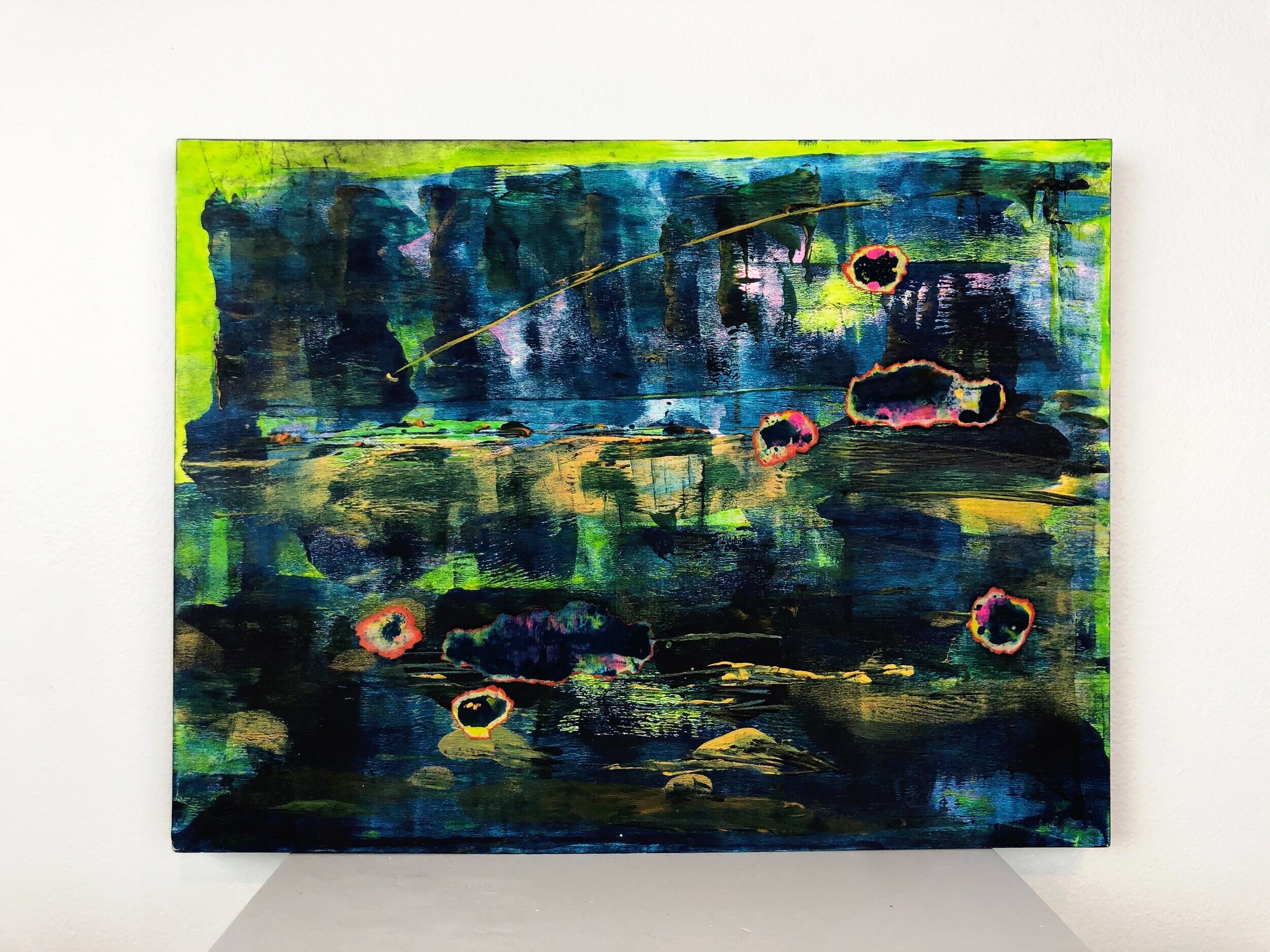 “ Dreams of a year —— Start”, Mixed media on wood panels and paper, 30cm X 40cm, 2020.
