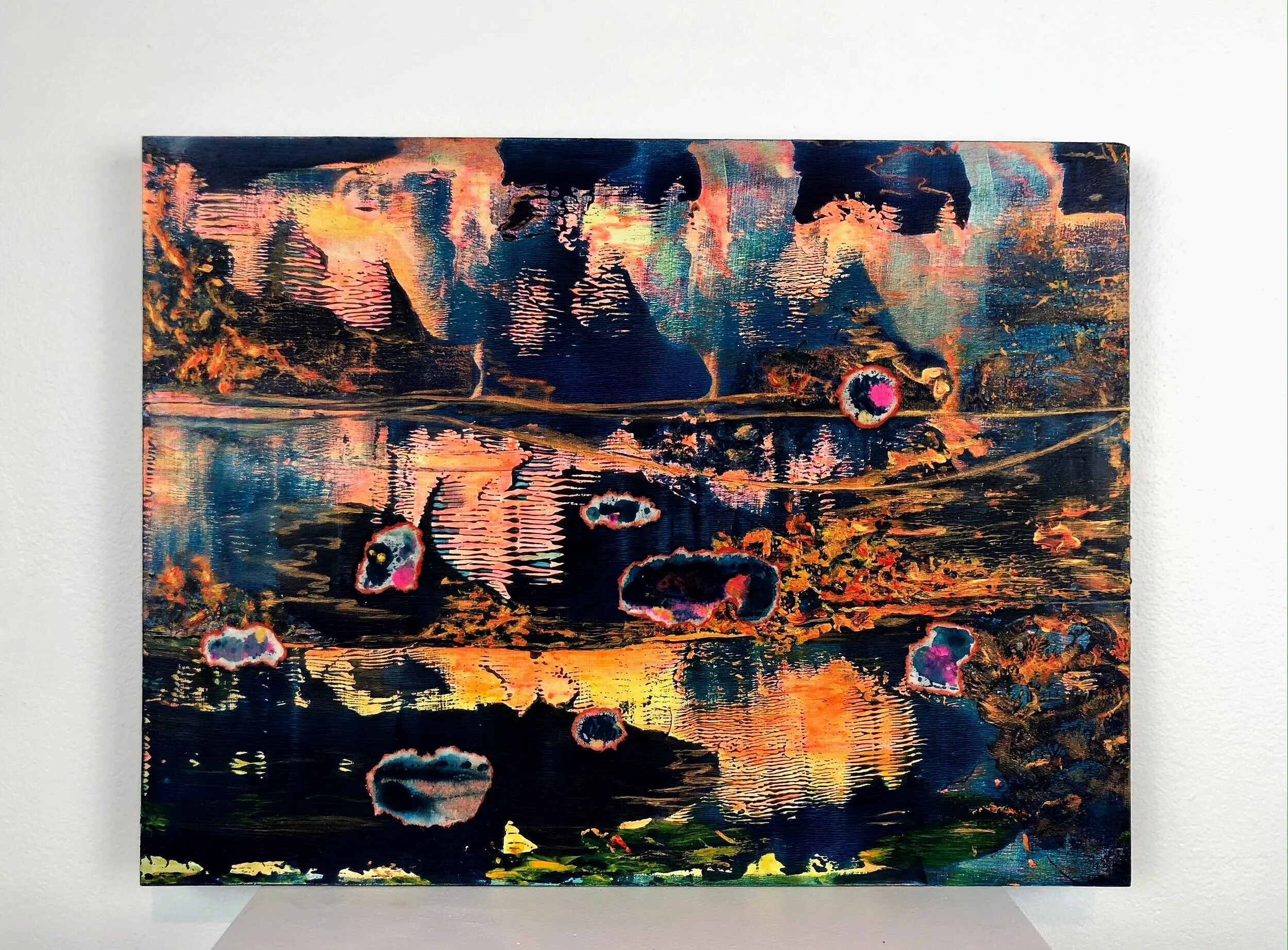 “ Dreams of a year —— Fall”, Mixed media on wood panels and paper, 30cm X 40cm, 2020.