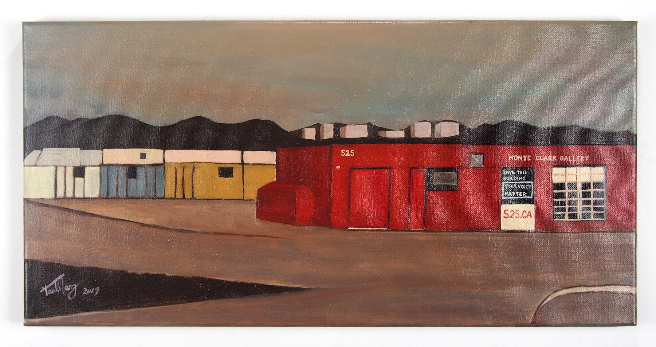 "525, Great Northway", oil on canvas, 10"x 20', 2019