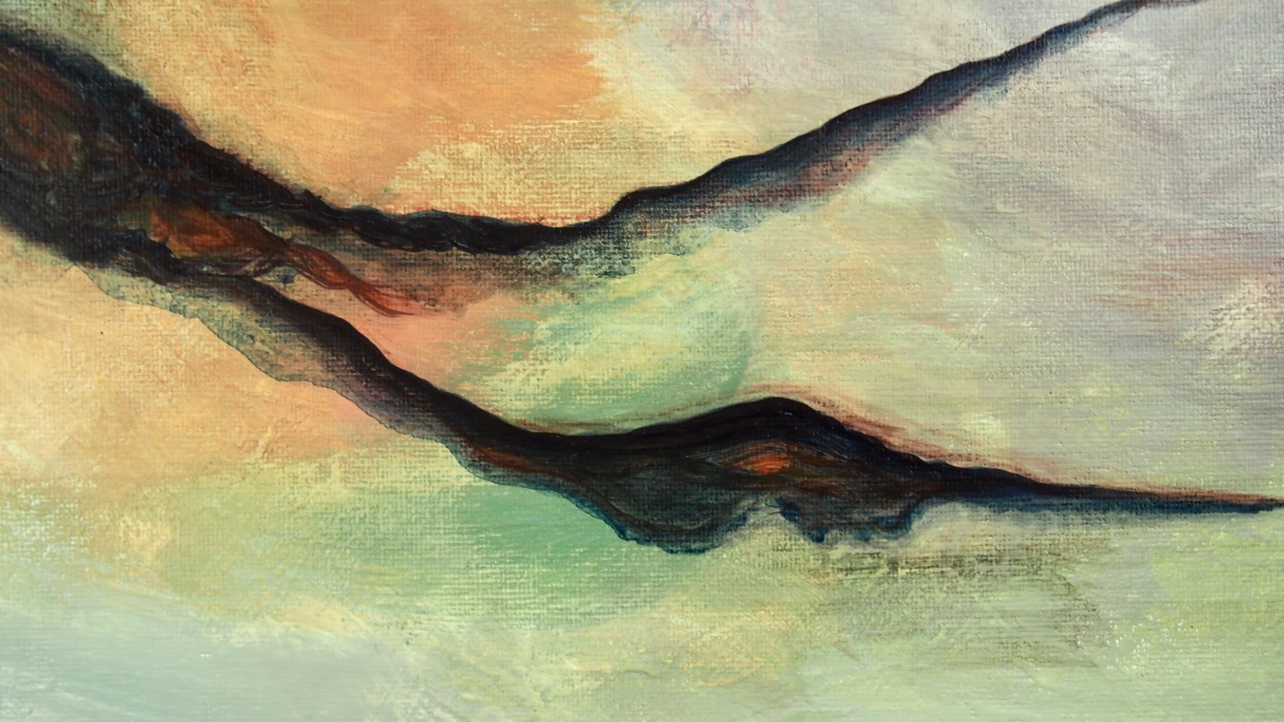 "Game of wind",  Acrylic on Canvas, 15.8"x 19.5", X 50cm, 2020, by Yanli Tang