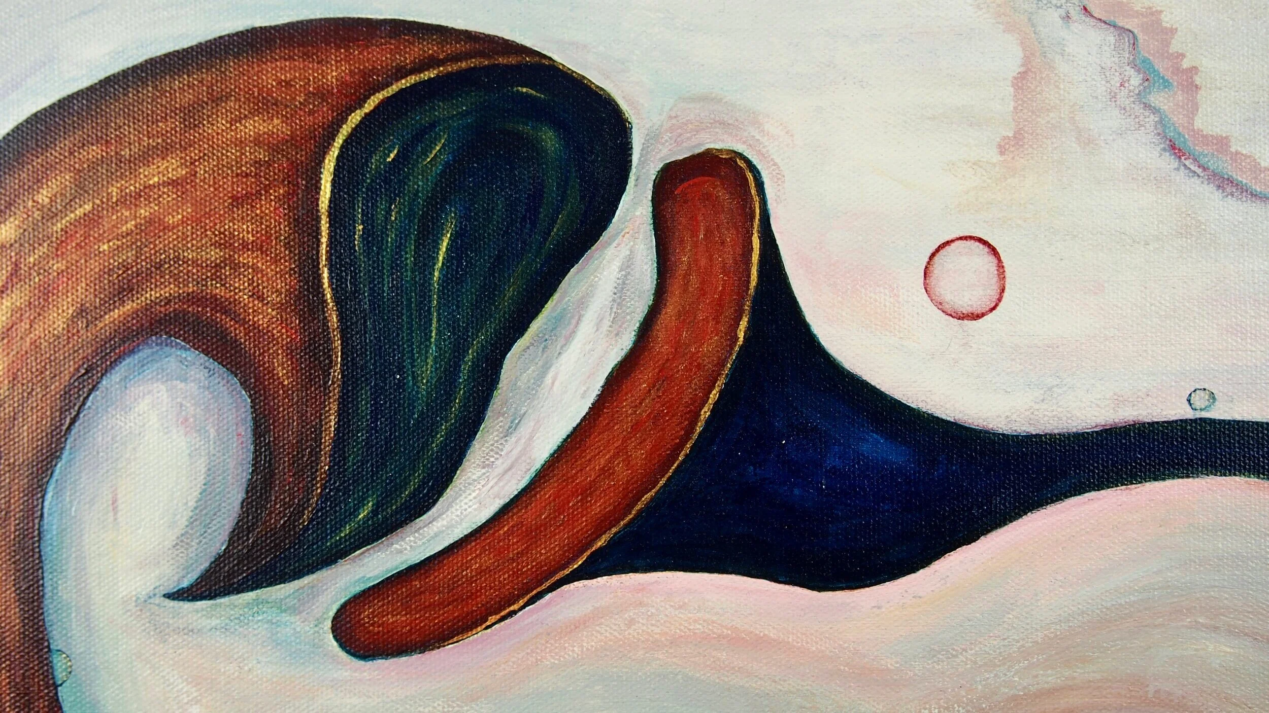 "Desire & struggle", Acrylic on canvas, 16” X 20”, 2020, by Yanli Tang
