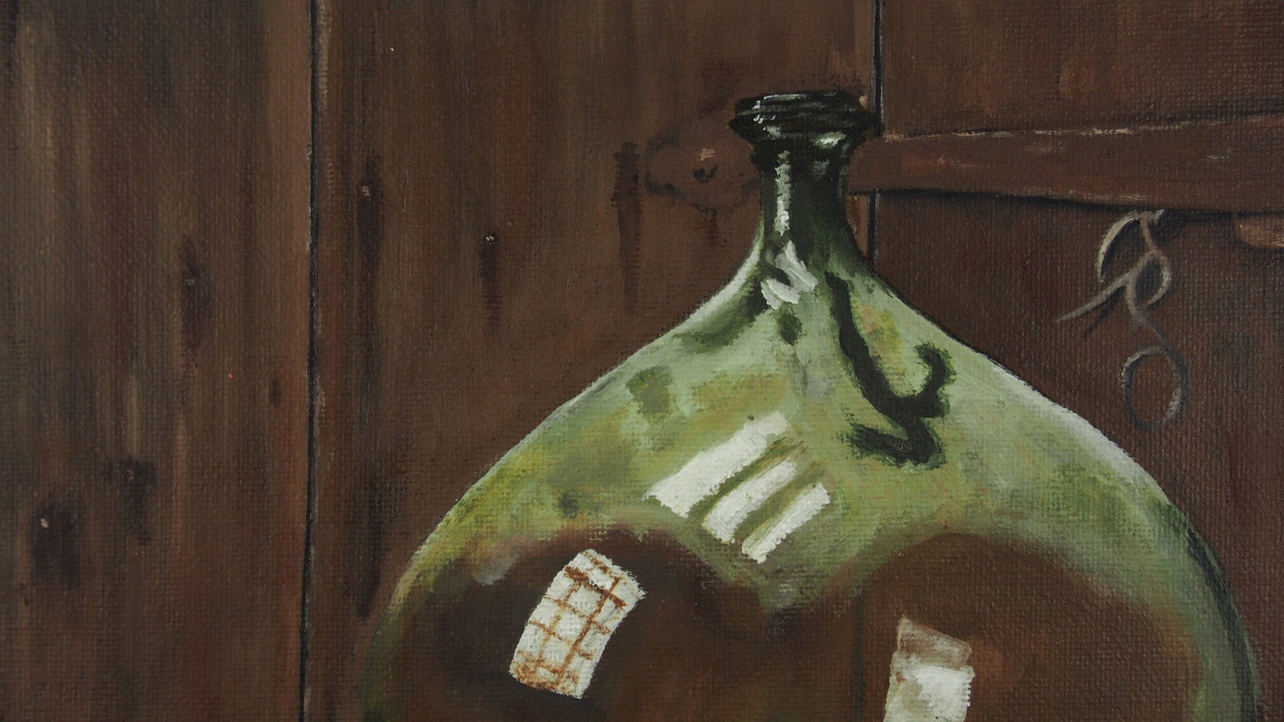 “Still life”, oil on linen canvas, 9.6” X 9.6”, 2018, by Yanli Tang