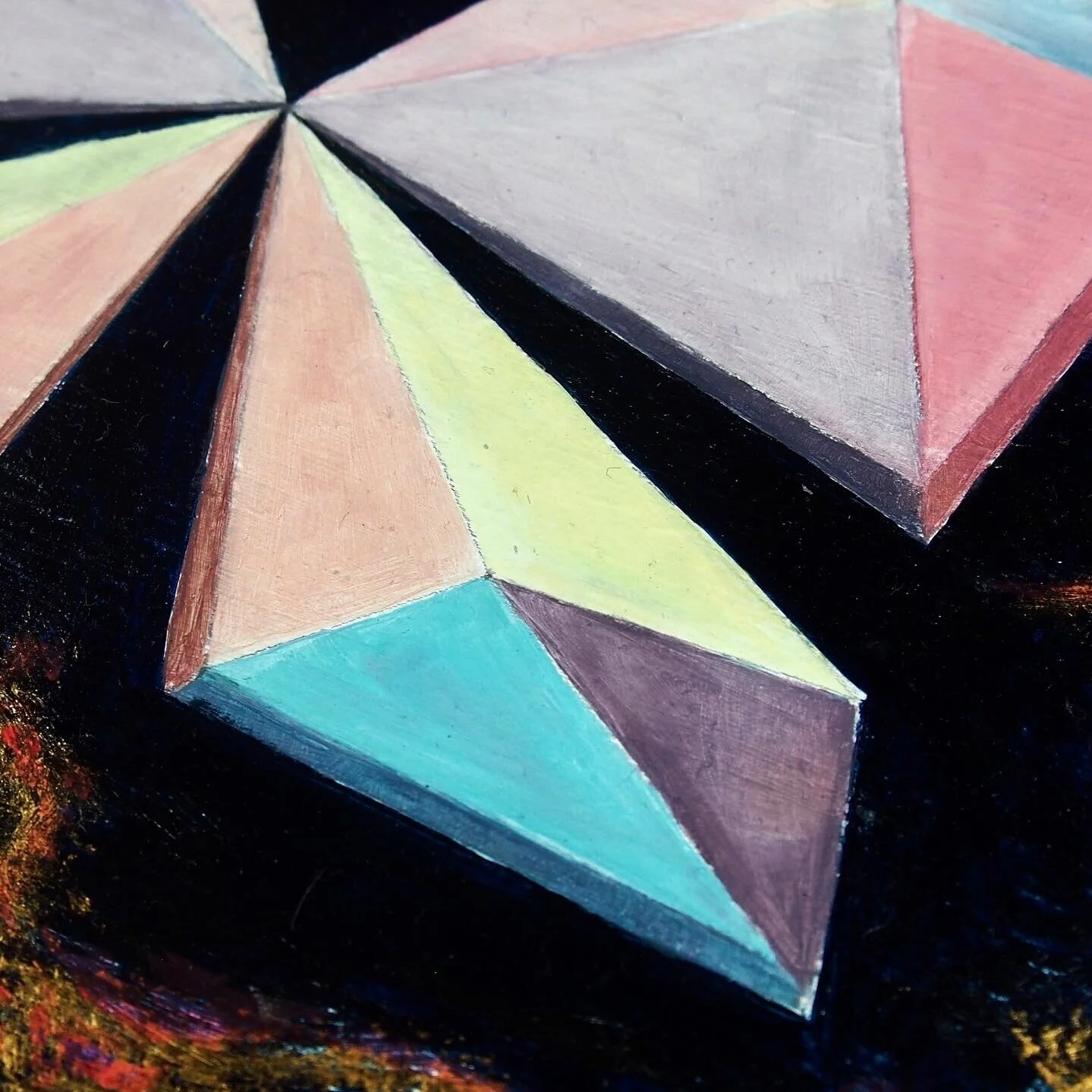 “Butterfly and dreams”, Oil and Acrylic on Wood pales, 20cmx20cm, 2021, by Yanli Tang.