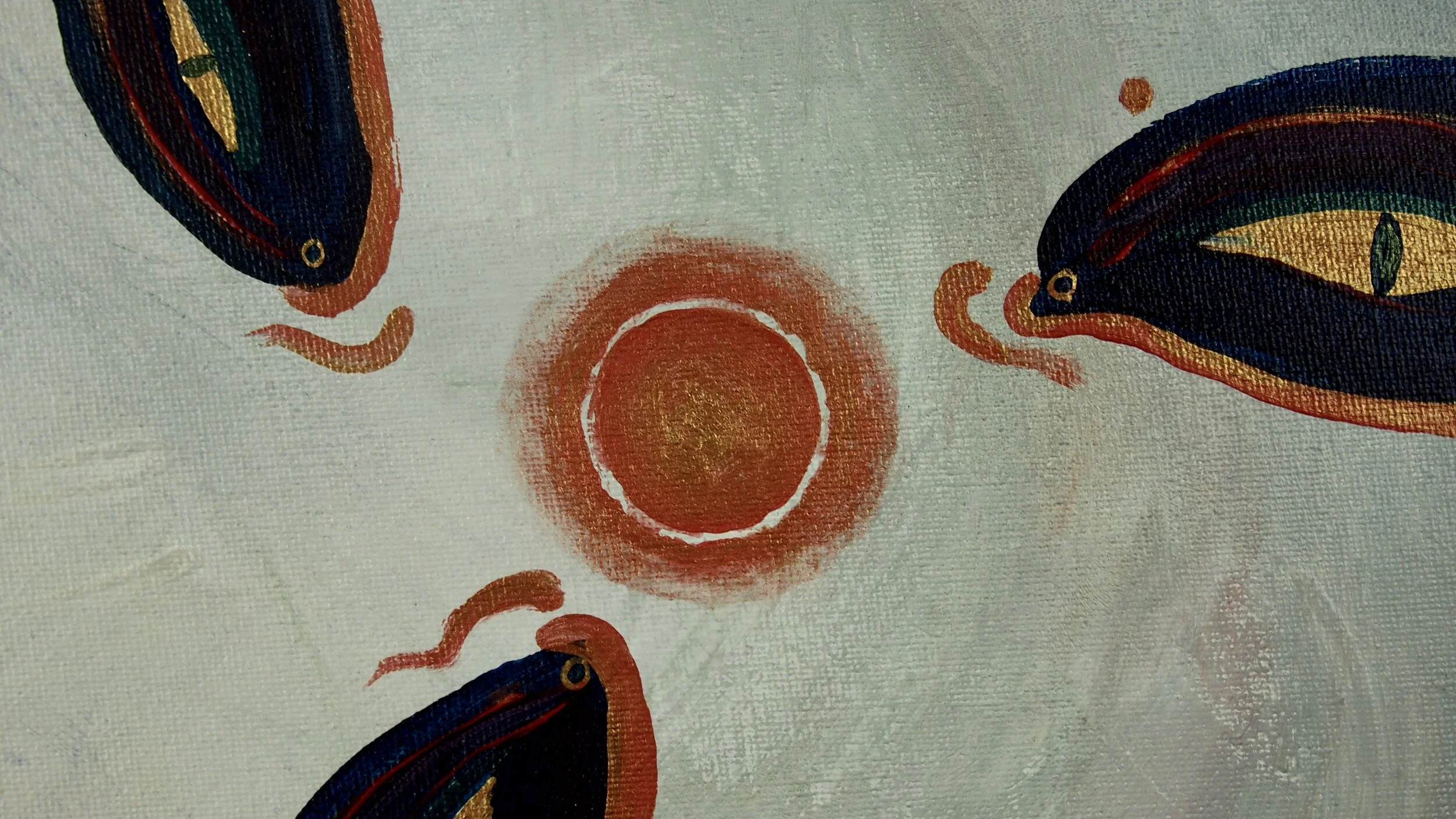“Ancient Far East”, Acrylic on Canvas, 50cm X 40 cm, 2020,  by Yanli Tang