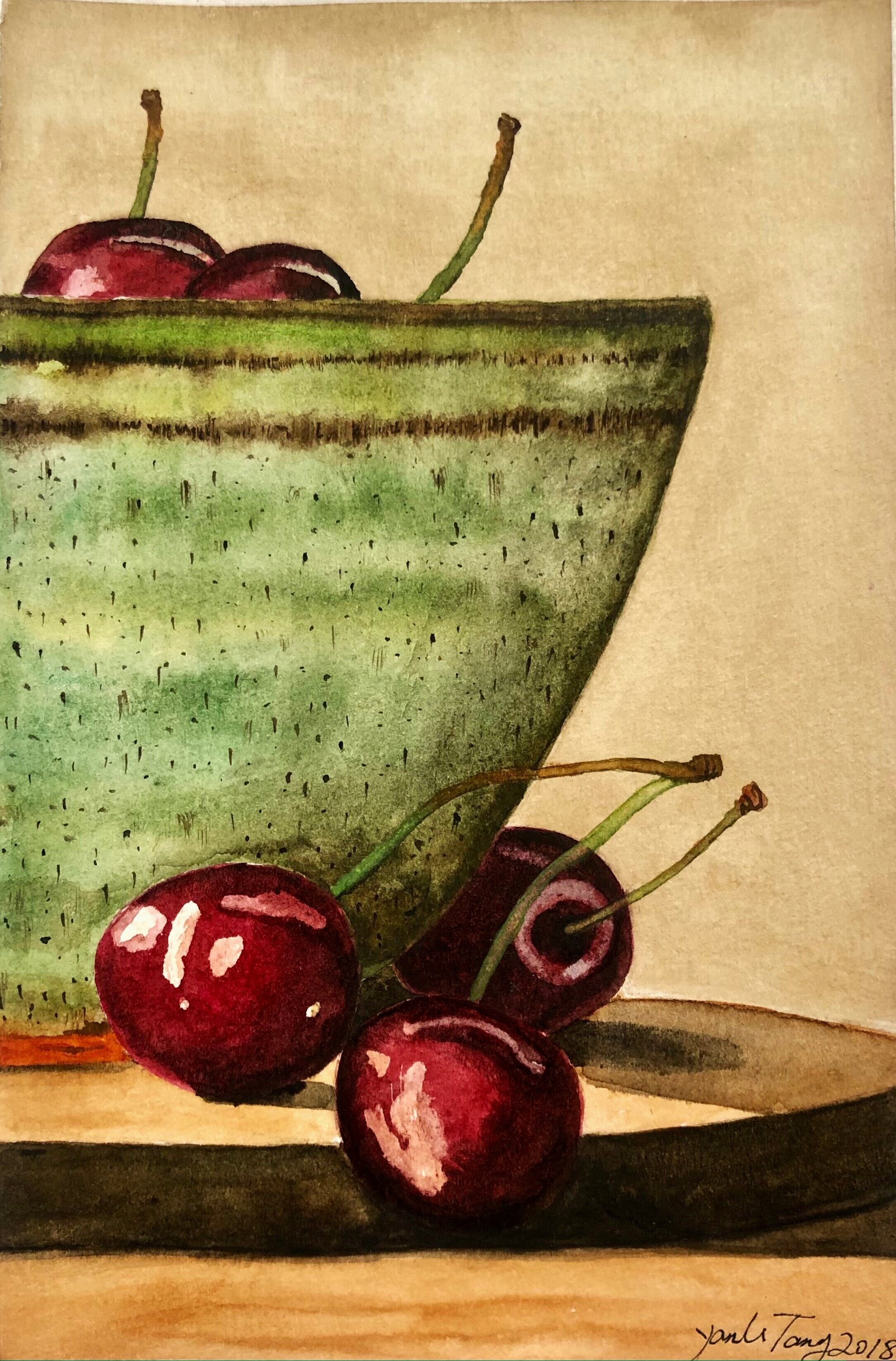 "Still life", Watercolor on paper, 19.5cm X 13.5cm, 2018, by Yanli Tang