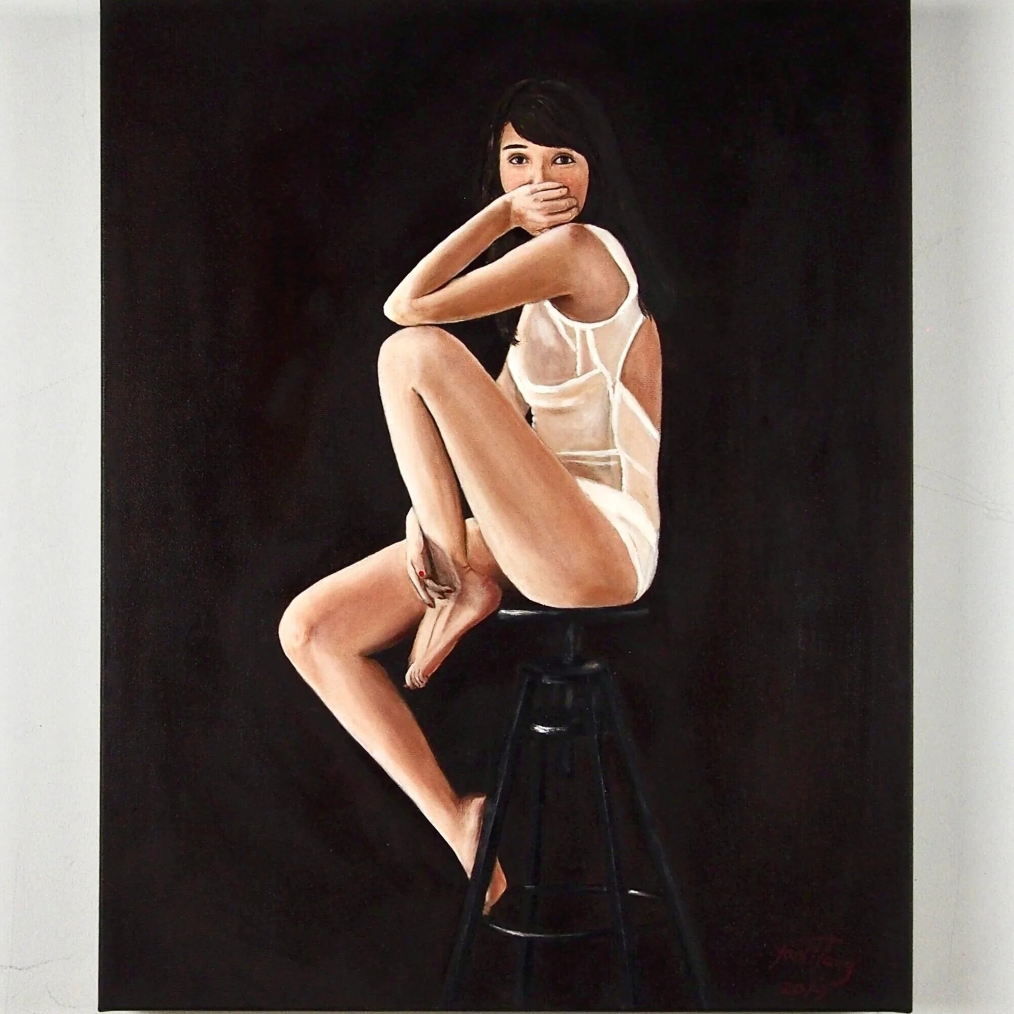 "A model",  Oil on canvas,  16“x20', 2019